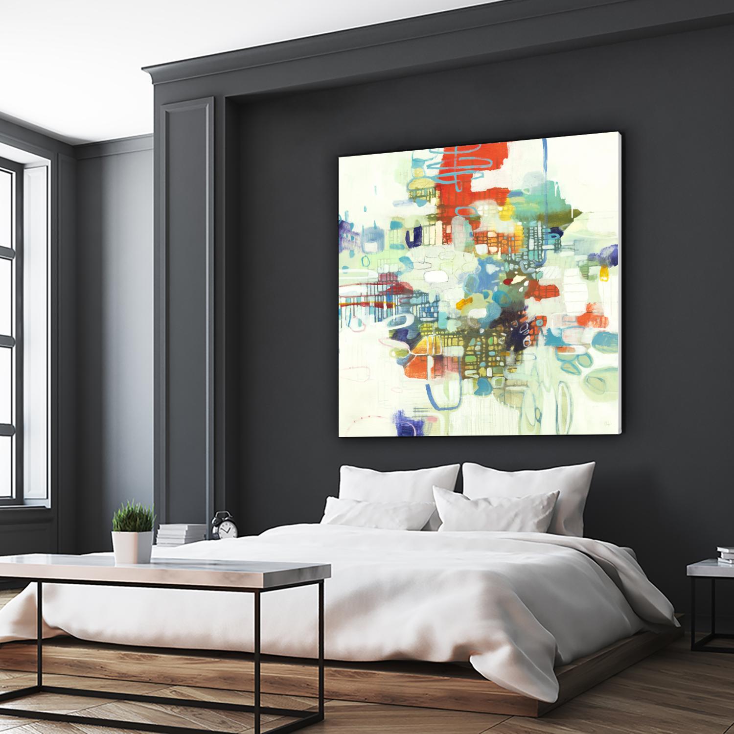 Bright Spot by Lisa Ridgers on GIANT ART - reds abstract