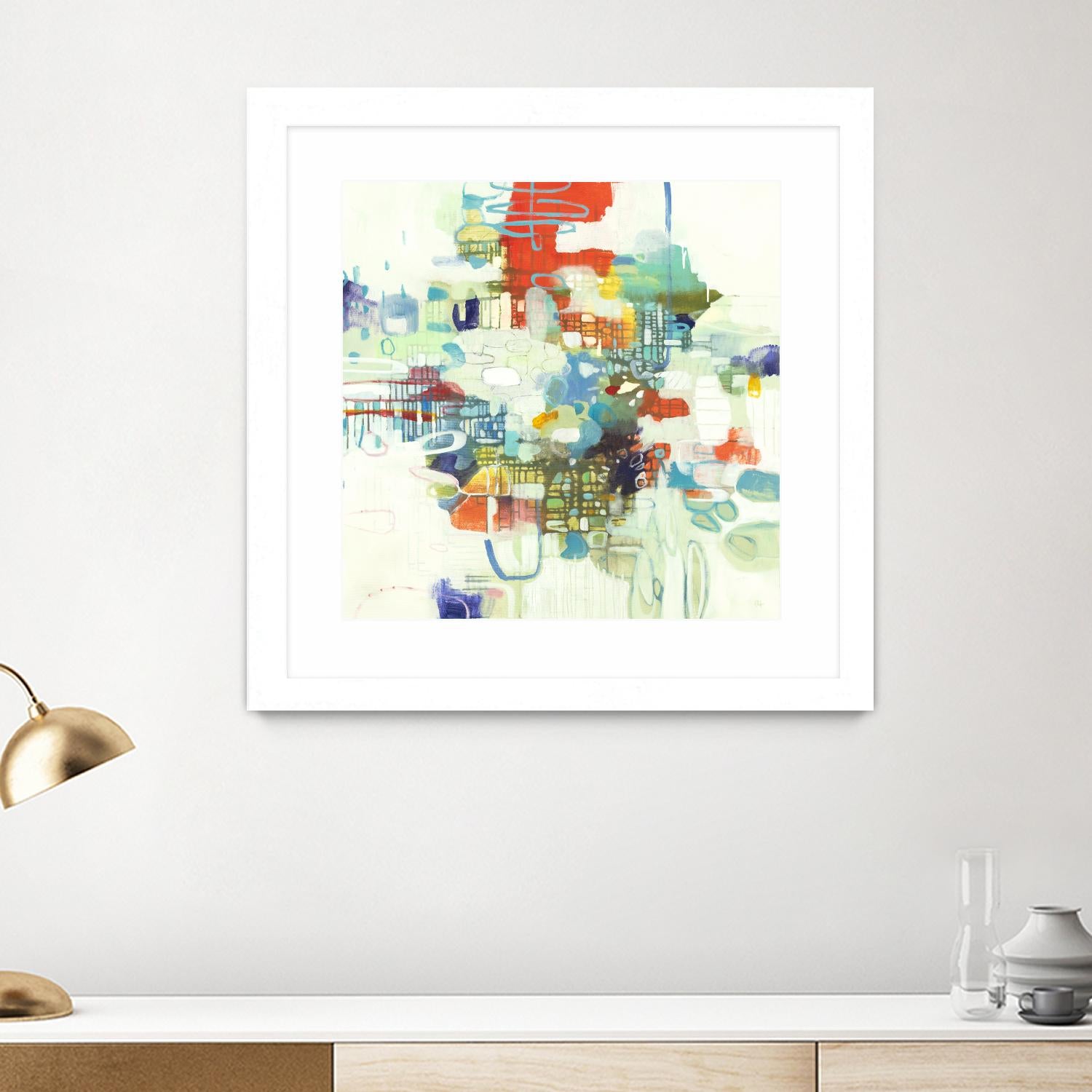 Bright Spot by Lisa Ridgers on GIANT ART - reds abstract