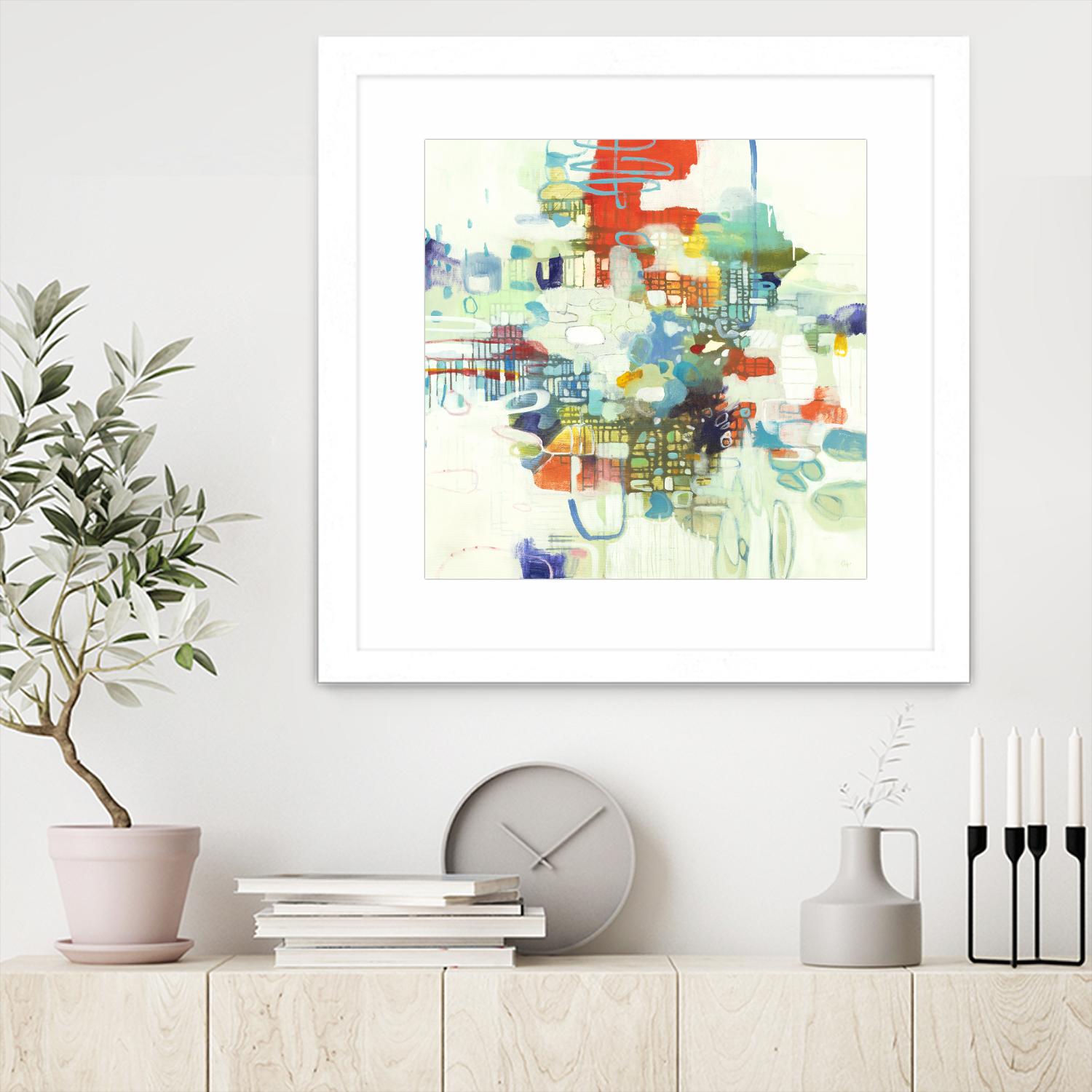 Bright Spot by Lisa Ridgers on GIANT ART - reds abstract