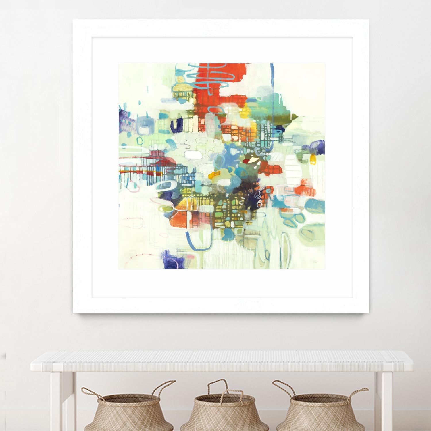 Bright Spot by Lisa Ridgers on GIANT ART - reds abstract