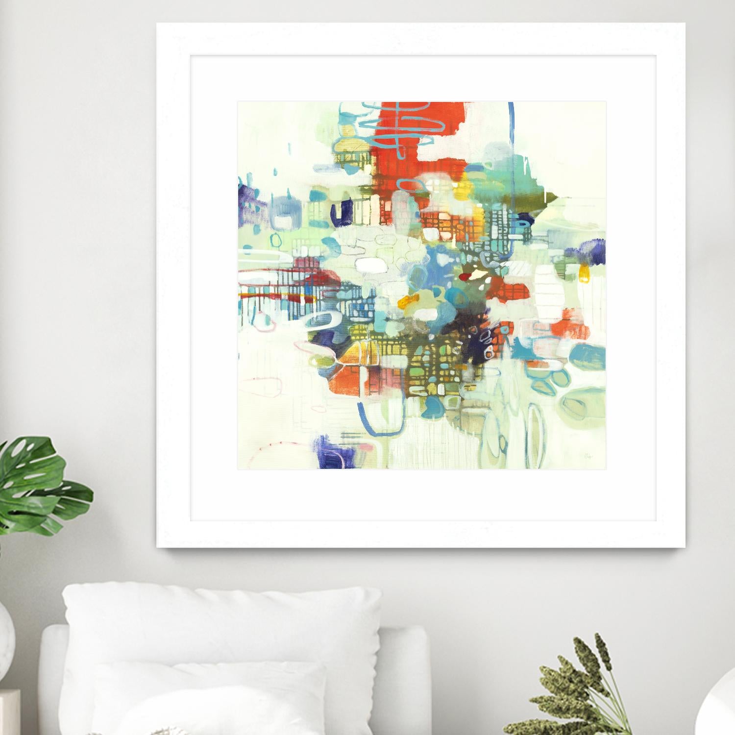 Bright Spot by Lisa Ridgers on GIANT ART - reds abstract