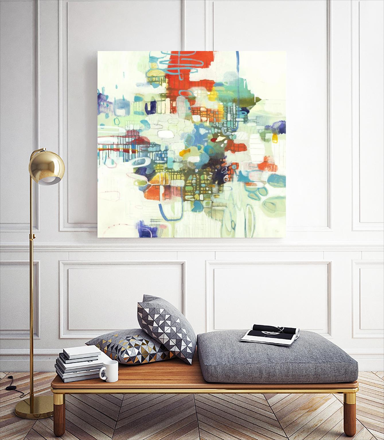 Bright Spot by Lisa Ridgers on GIANT ART - reds abstract