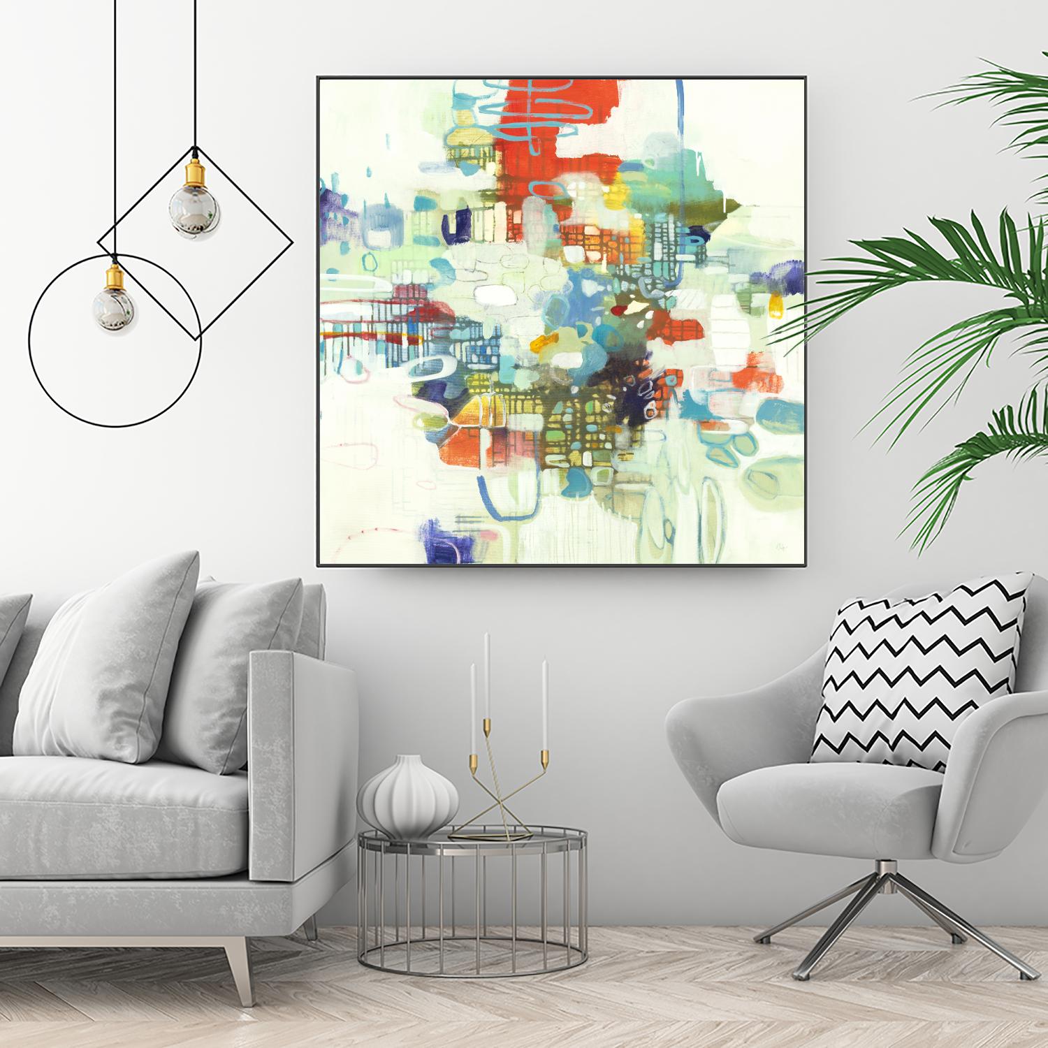 Bright Spot by Lisa Ridgers on GIANT ART - reds abstract