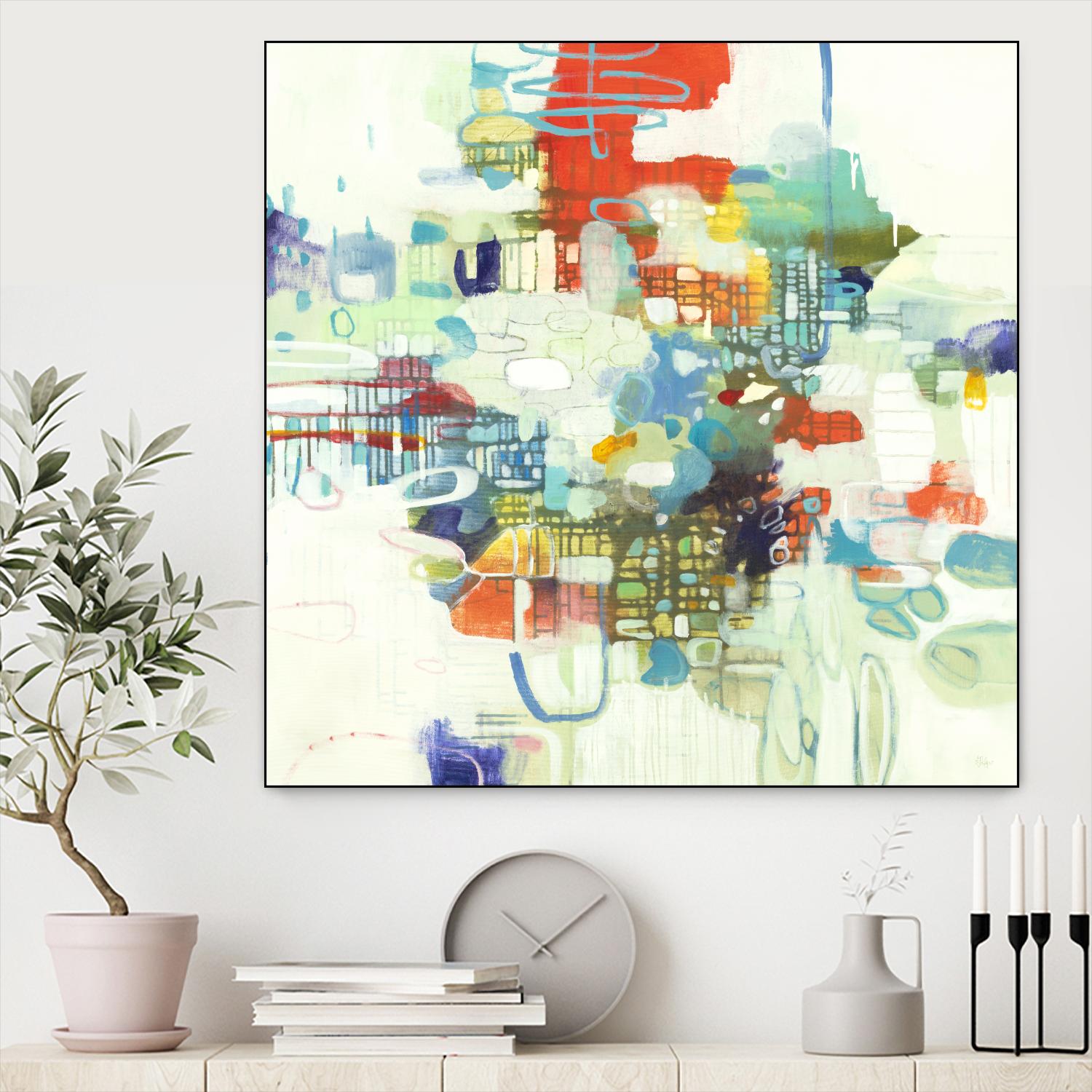 Bright Spot by Lisa Ridgers on GIANT ART - reds abstract