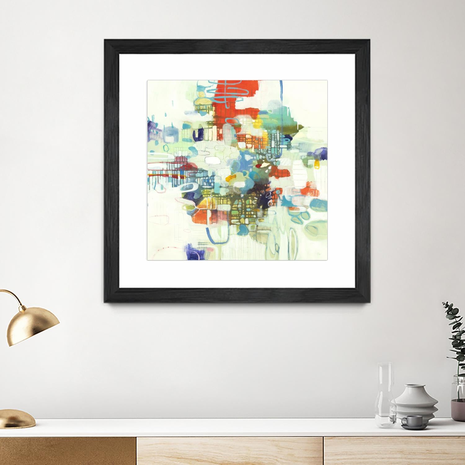 Bright Spot by Lisa Ridgers on GIANT ART - reds abstract