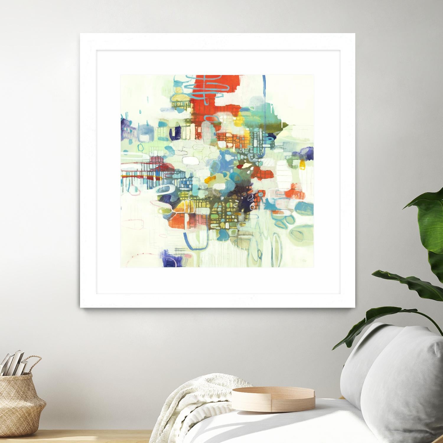 Bright Spot by Lisa Ridgers on GIANT ART - reds abstract