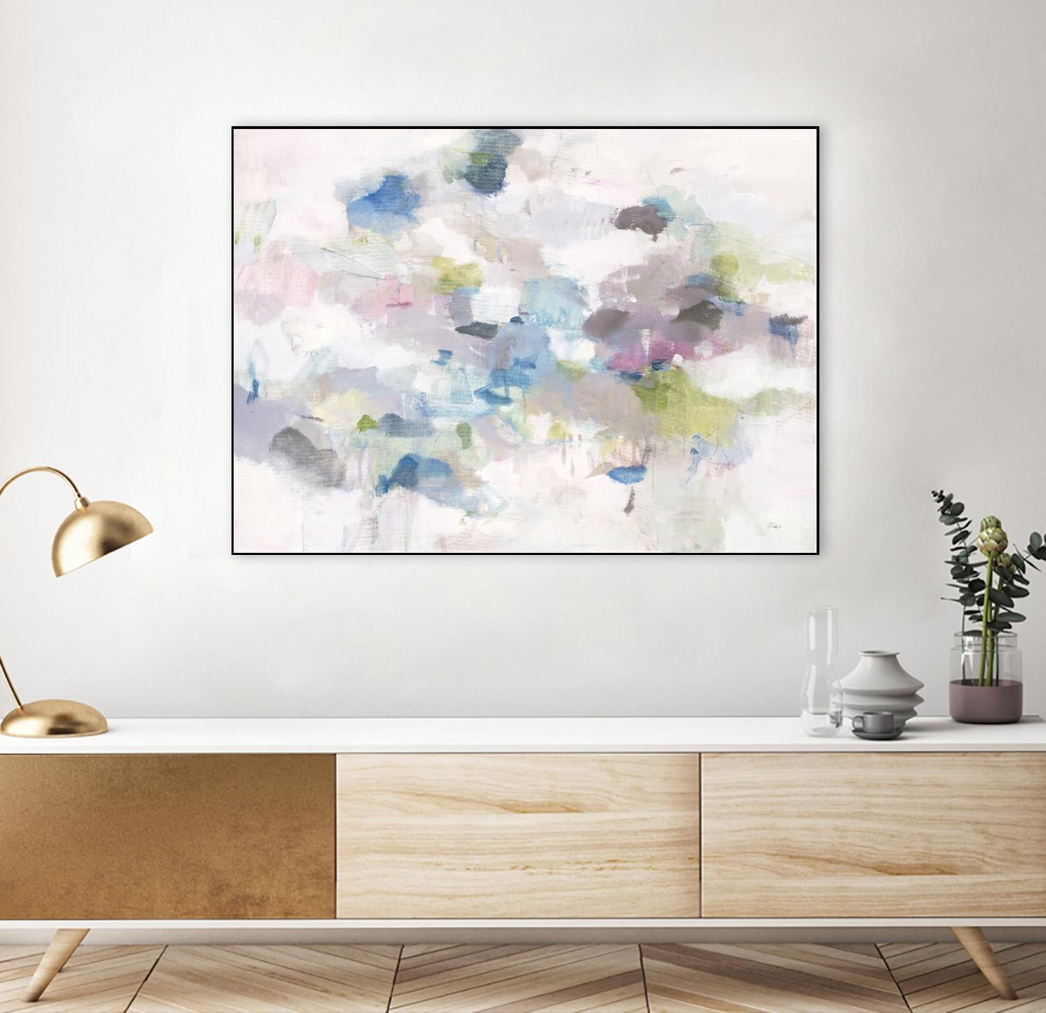 Once Again by Lisa Ridgers on GIANT ART - blues abstract