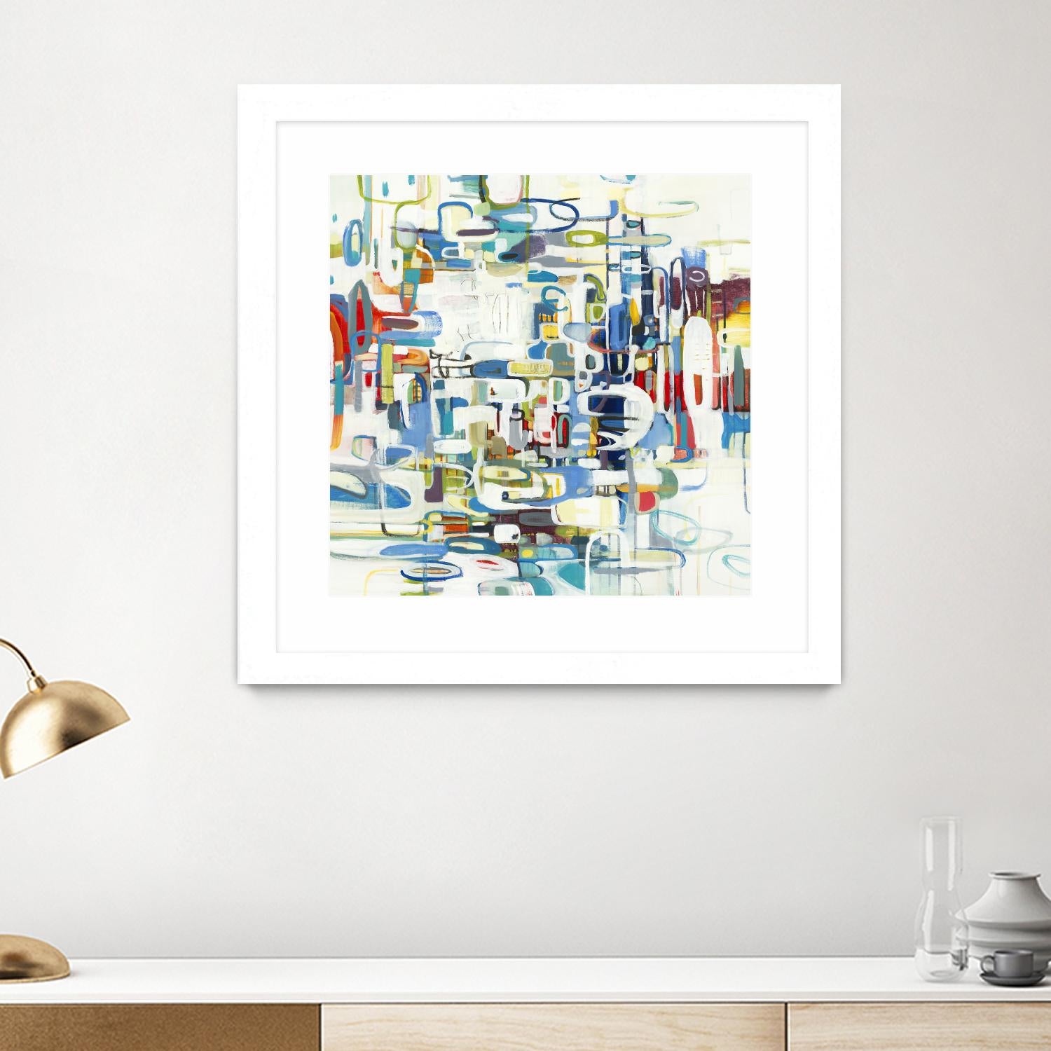 Retroactive by Lisa Ridgers on GIANT ART - blues, greens abstract