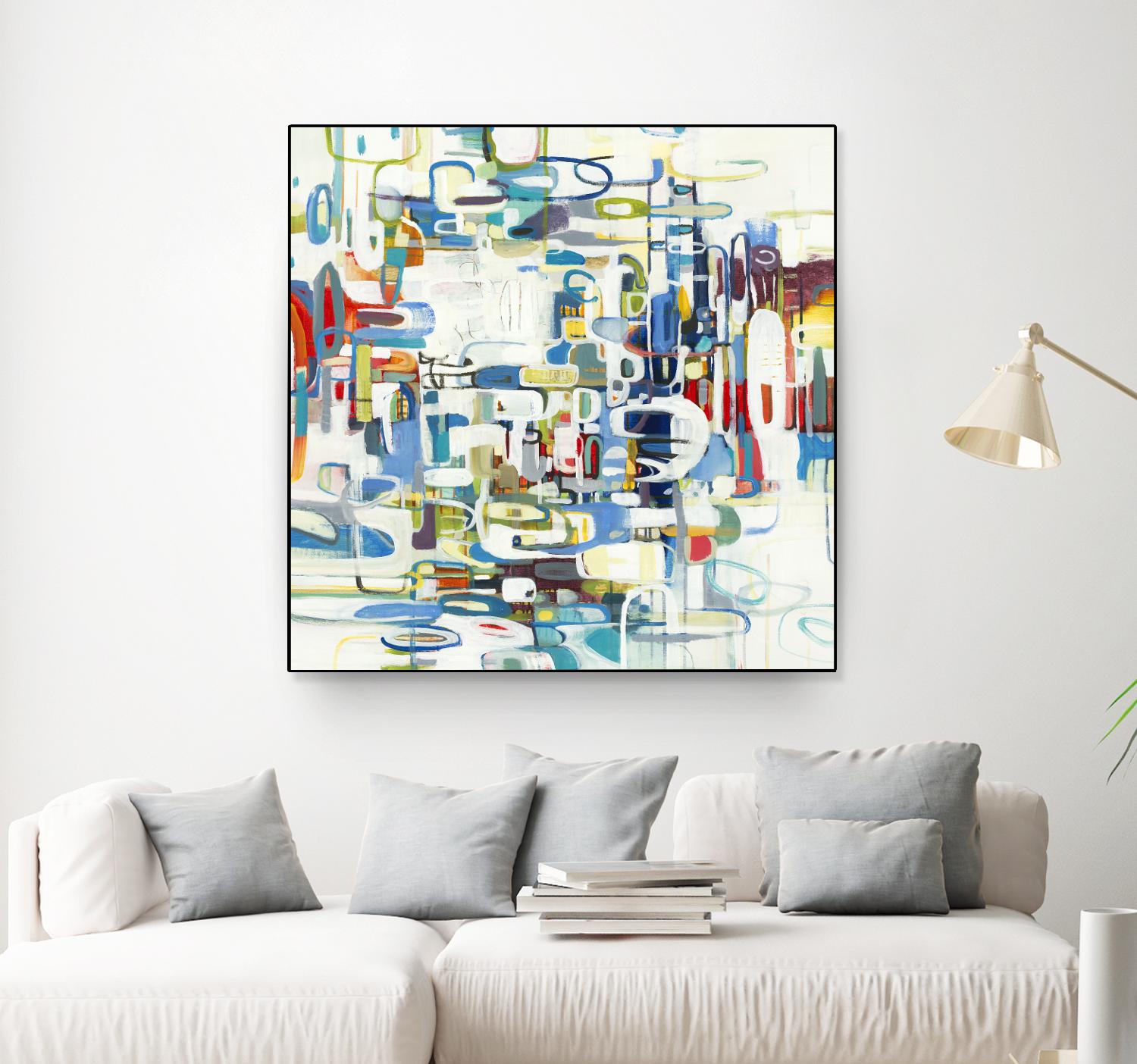 Retroactive by Lisa Ridgers on GIANT ART - blues, greens abstract