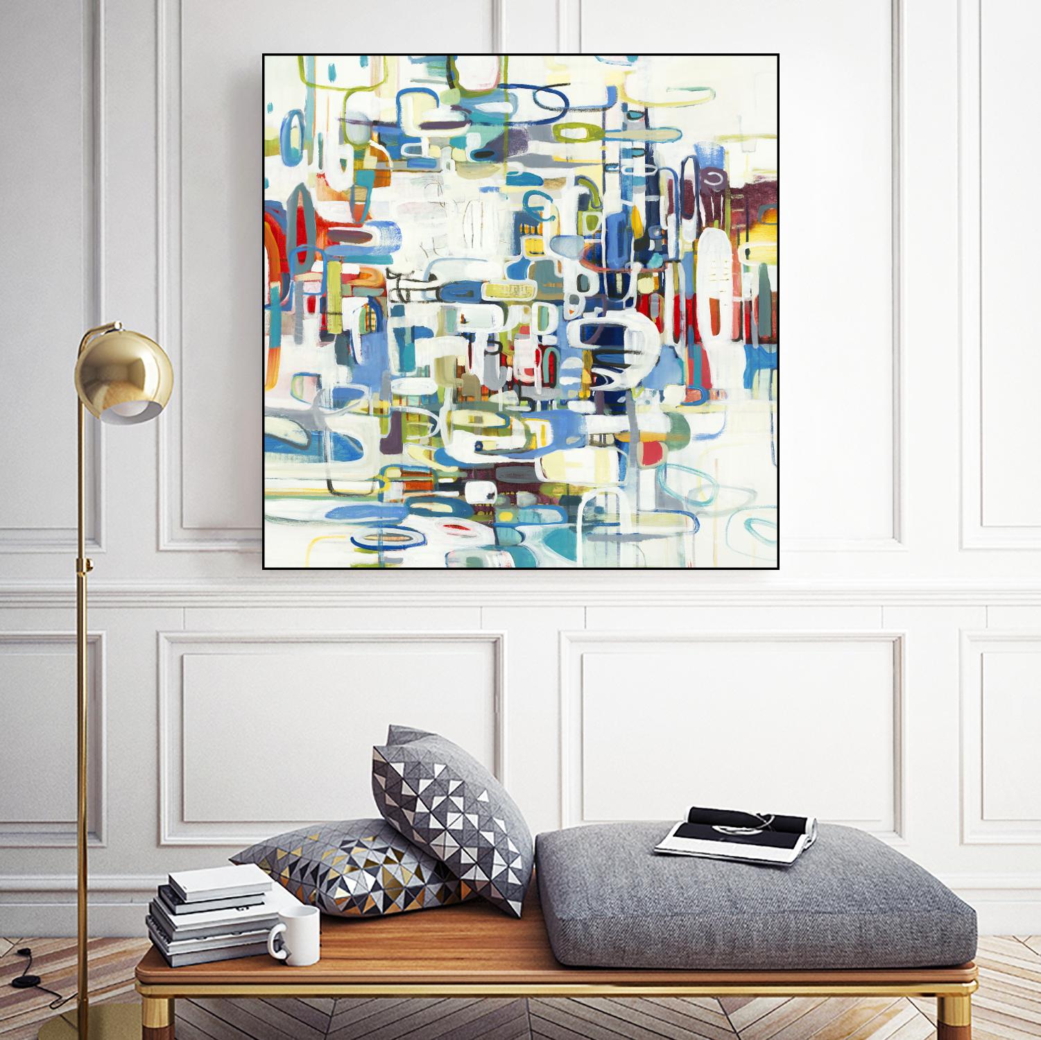 Retroactive by Lisa Ridgers on GIANT ART - blues, greens abstract