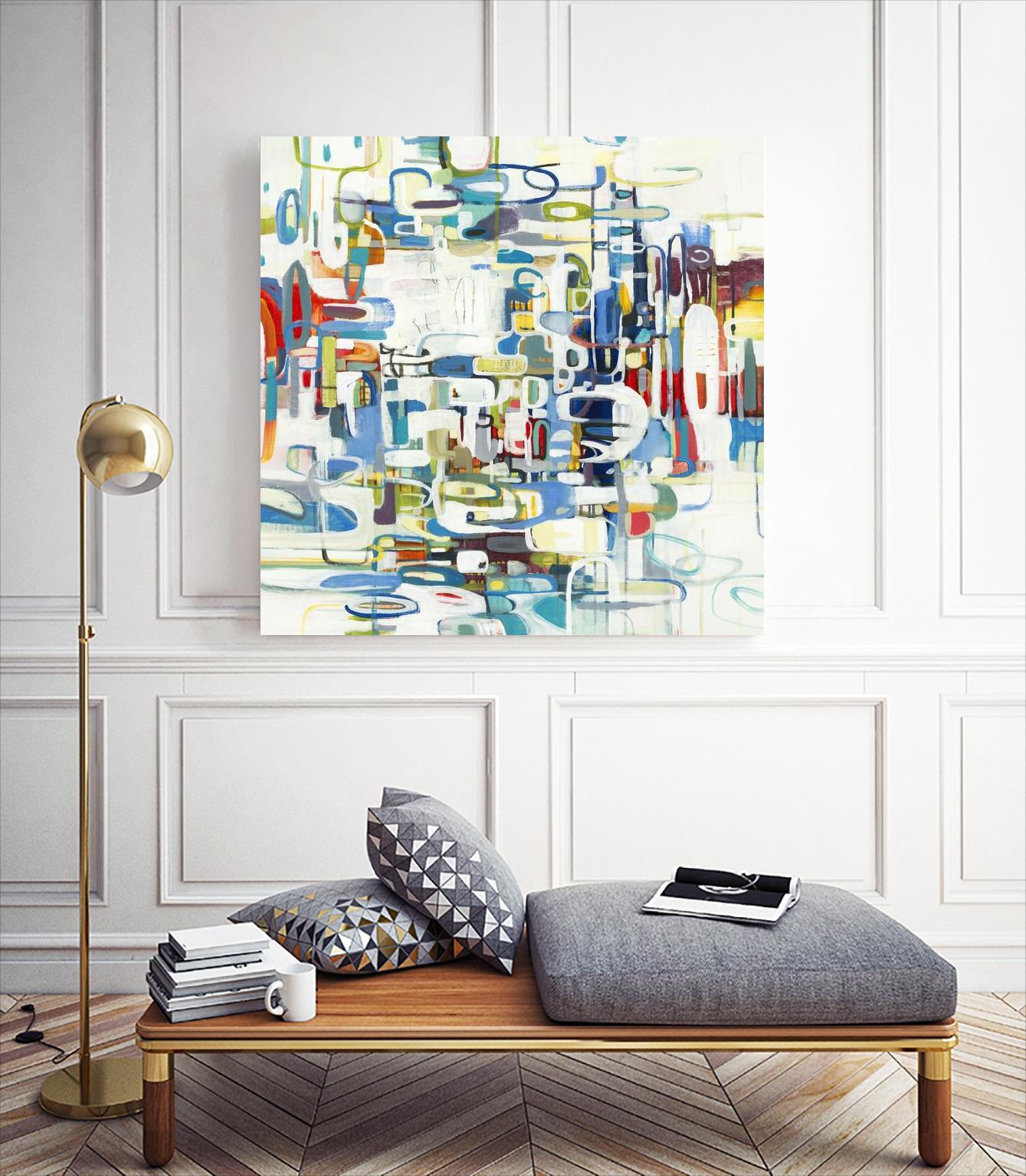 Retroactive by Lisa Ridgers on GIANT ART - blues, greens abstract