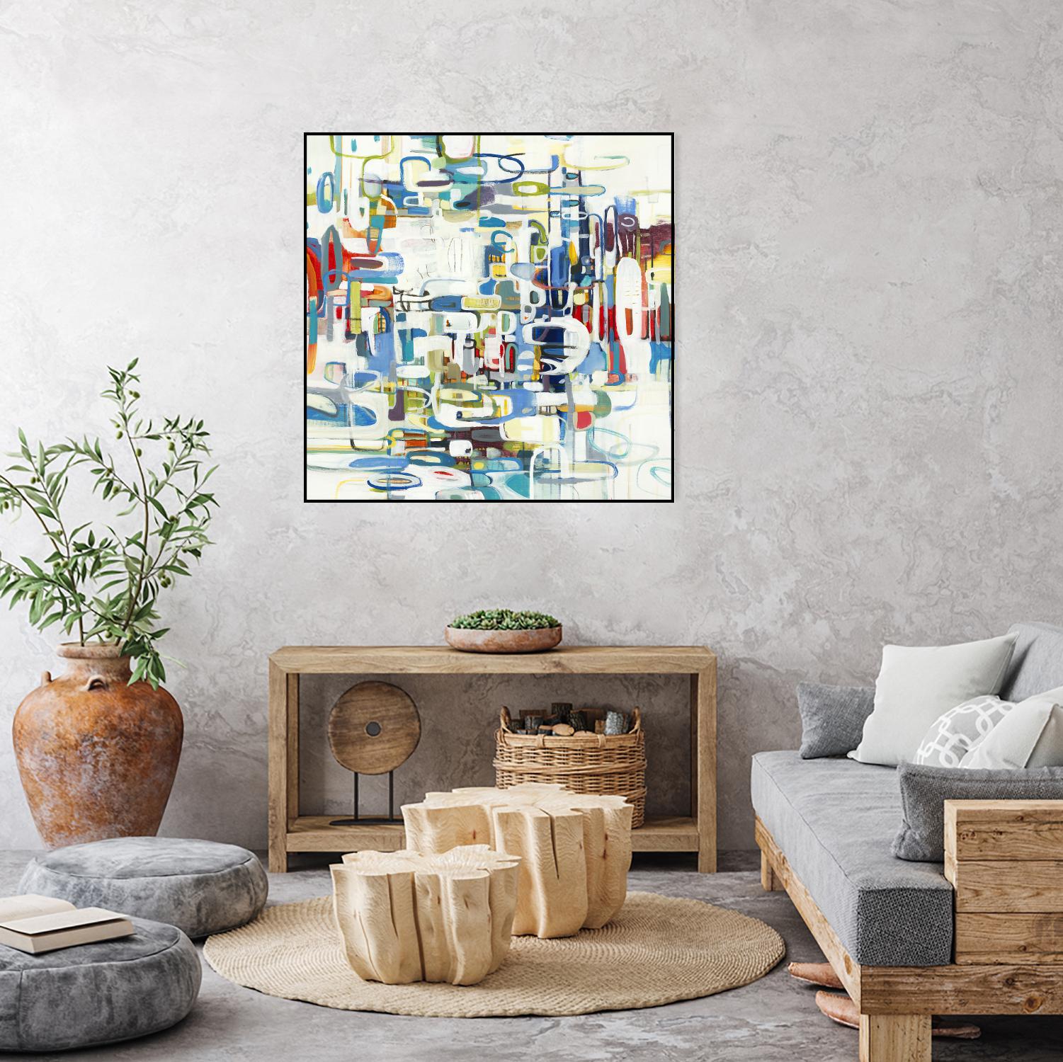 Retroactive by Lisa Ridgers on GIANT ART - blues, greens abstract