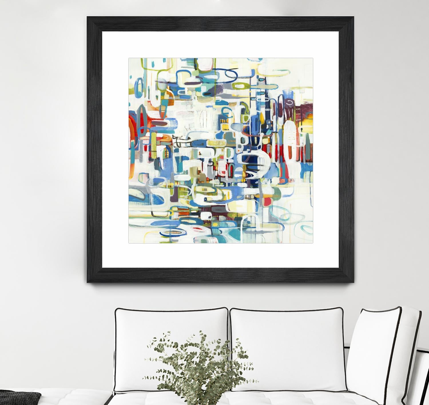 Retroactive by Lisa Ridgers on GIANT ART - blues, greens abstract