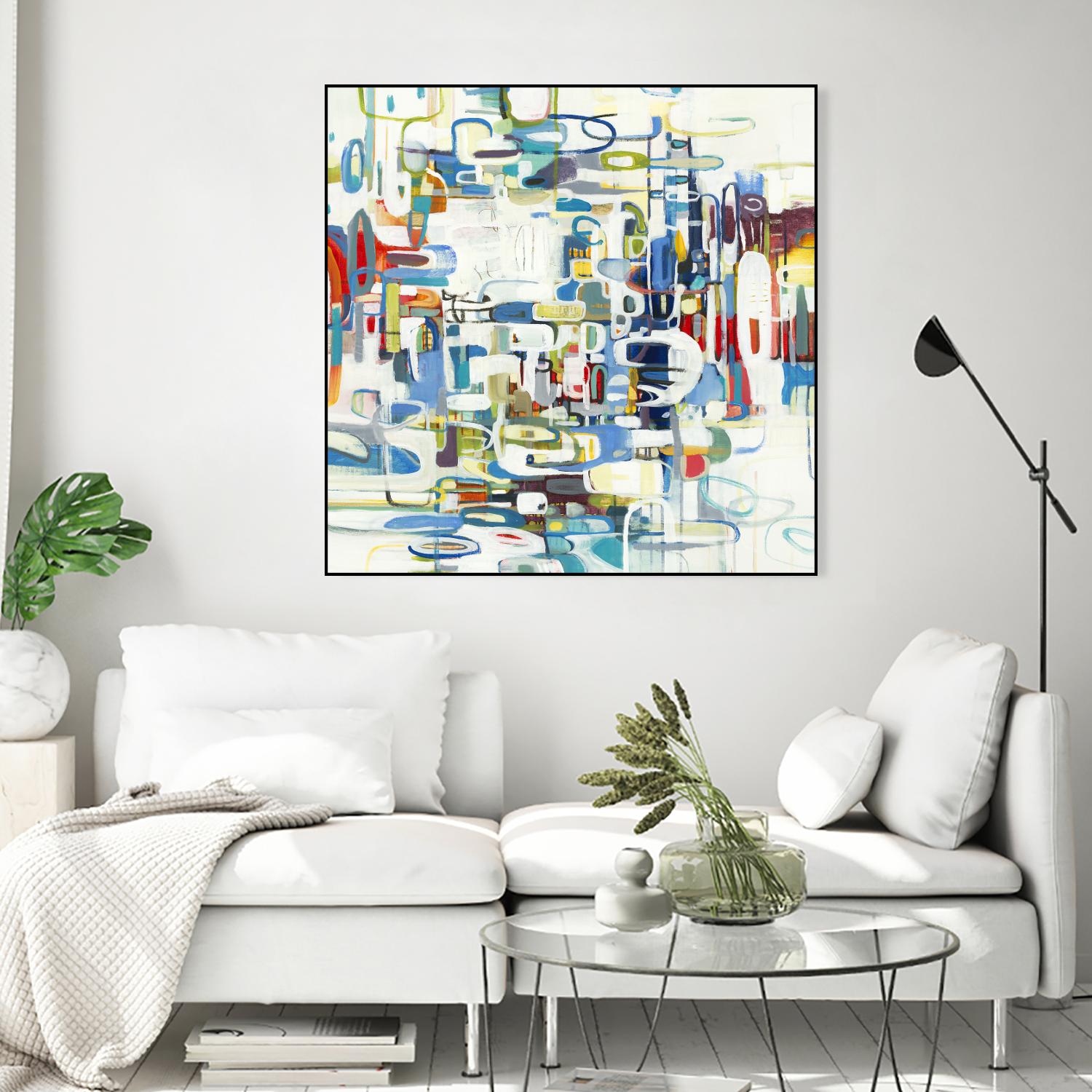 Retroactive by Lisa Ridgers on GIANT ART - blues, greens abstract