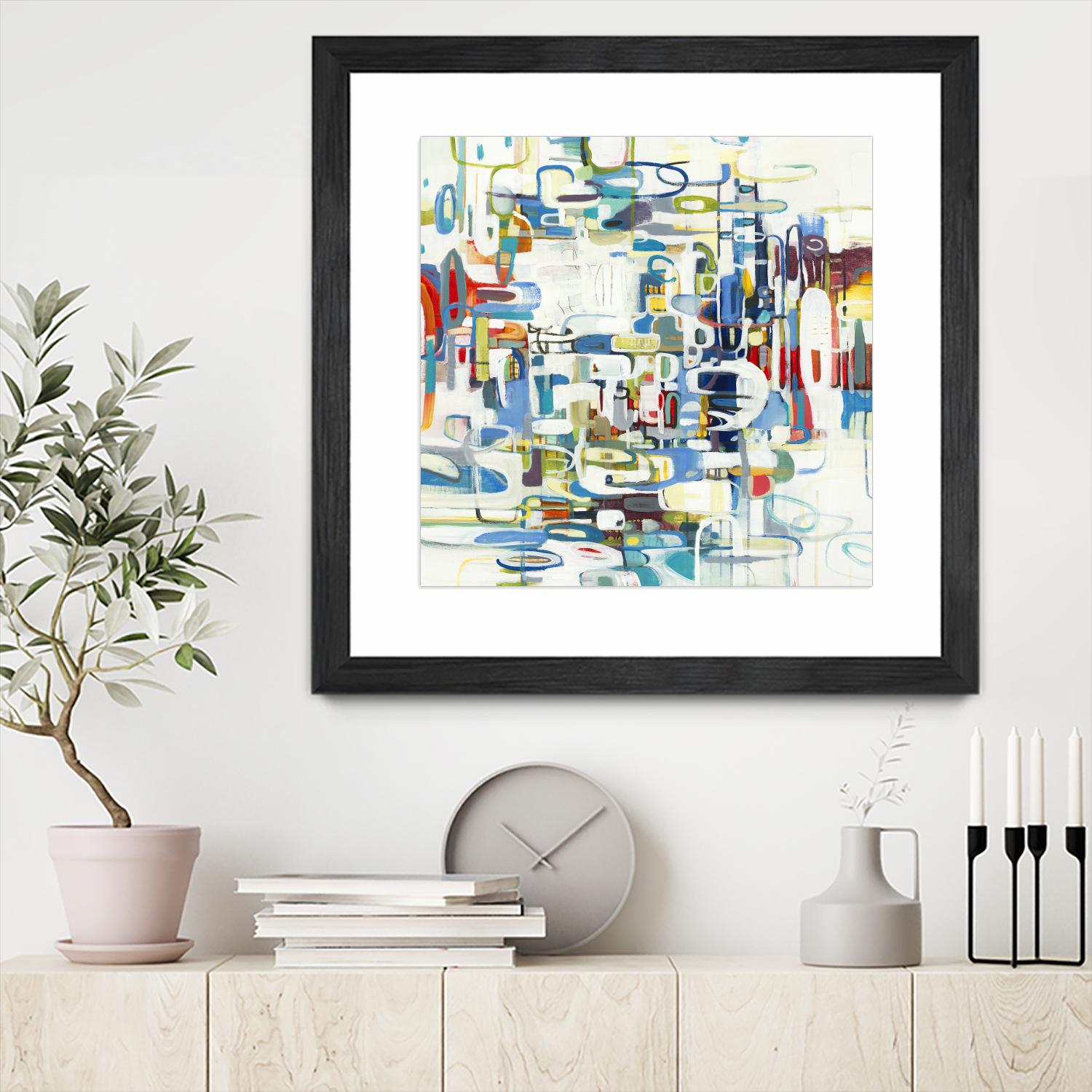 Retroactive by Lisa Ridgers on GIANT ART - blues, greens abstract