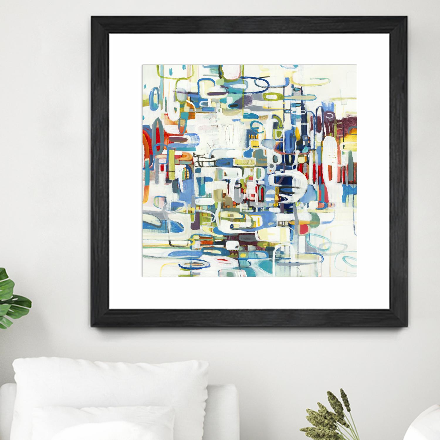 Retroactive by Lisa Ridgers on GIANT ART - blues, greens abstract