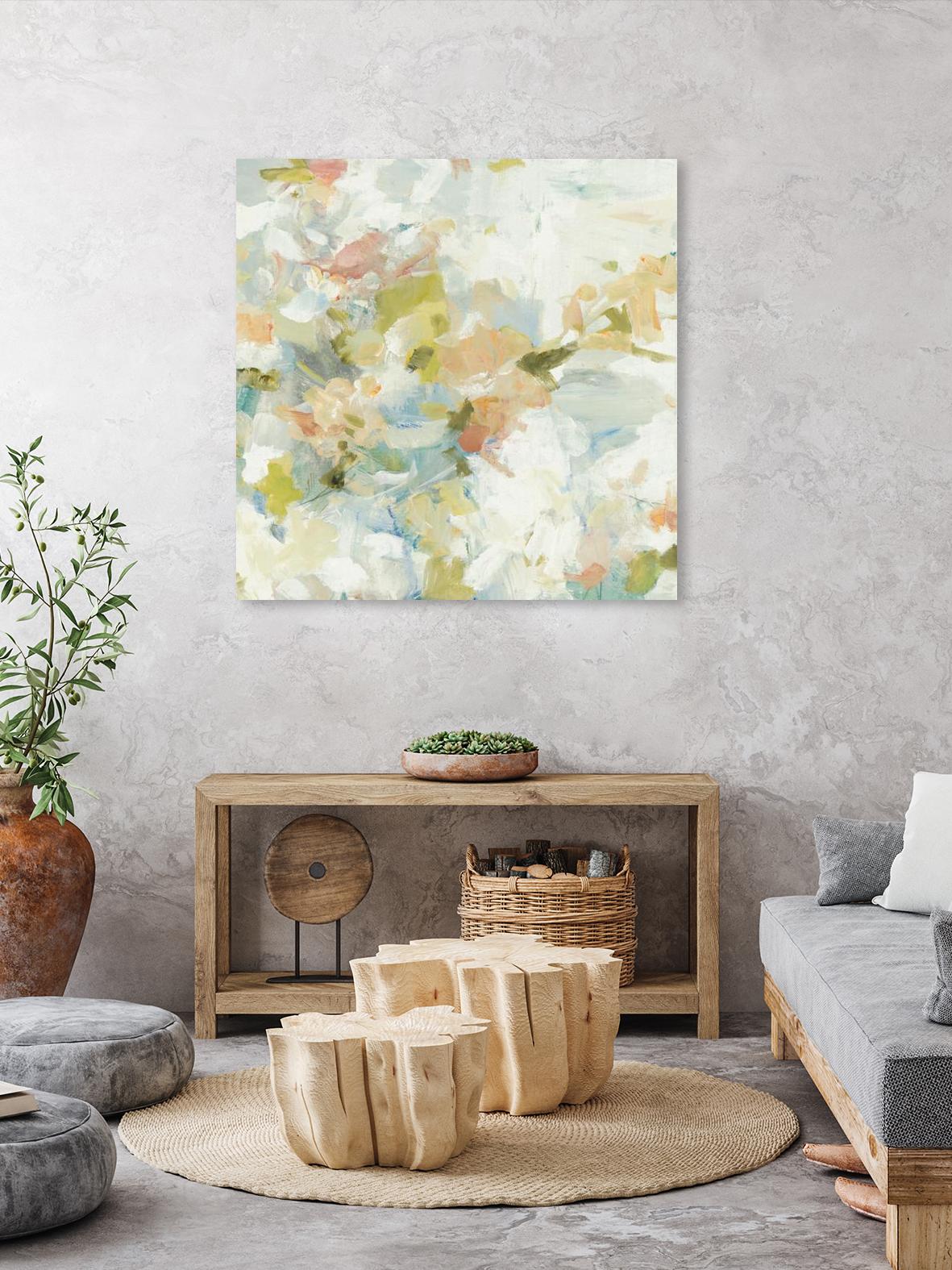 Rhythm & Flow V1 by Lisa Ridgers on GIANT ART - greens geometric shapes