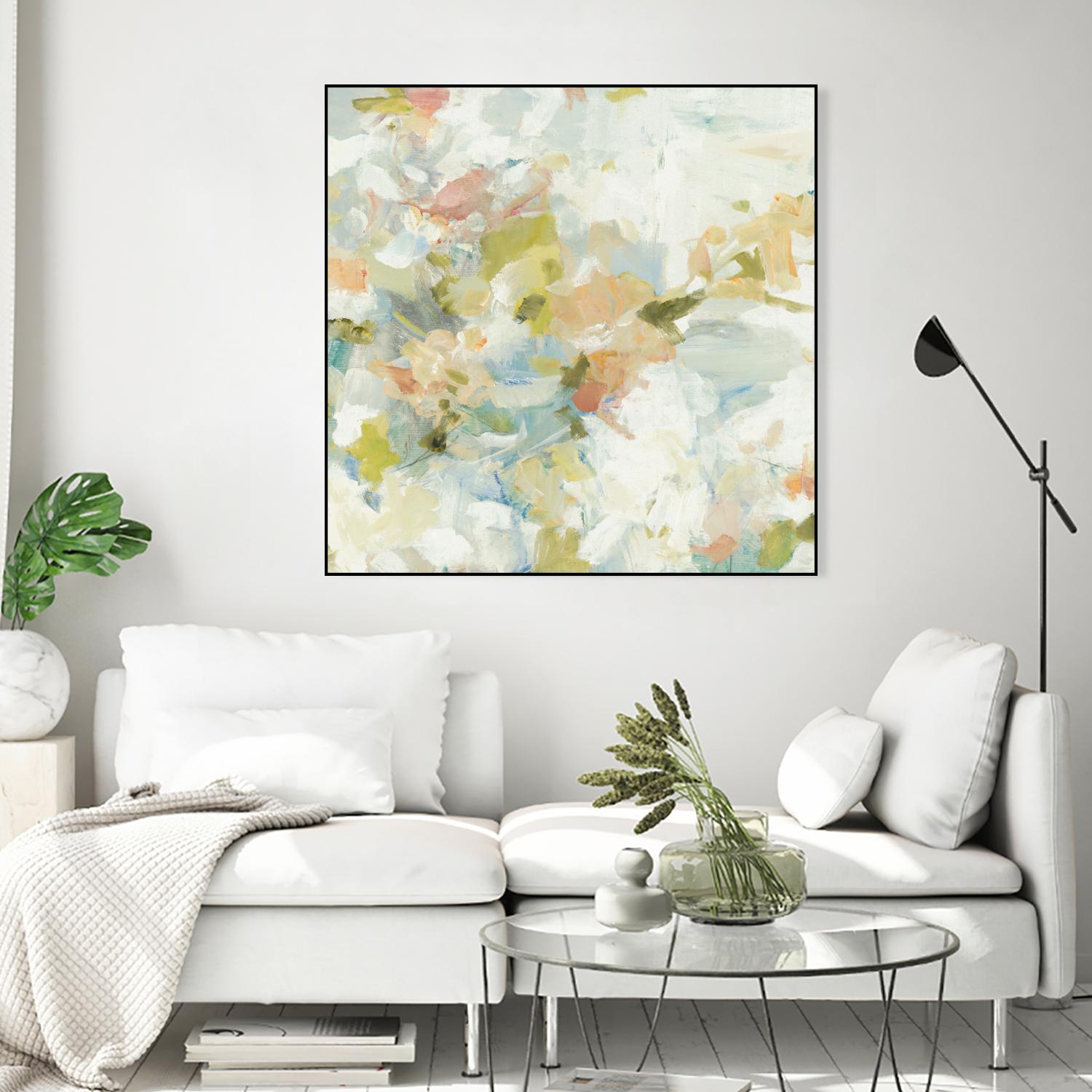 Rhythm & Flow V1 by Lisa Ridgers on GIANT ART - greens geometric shapes