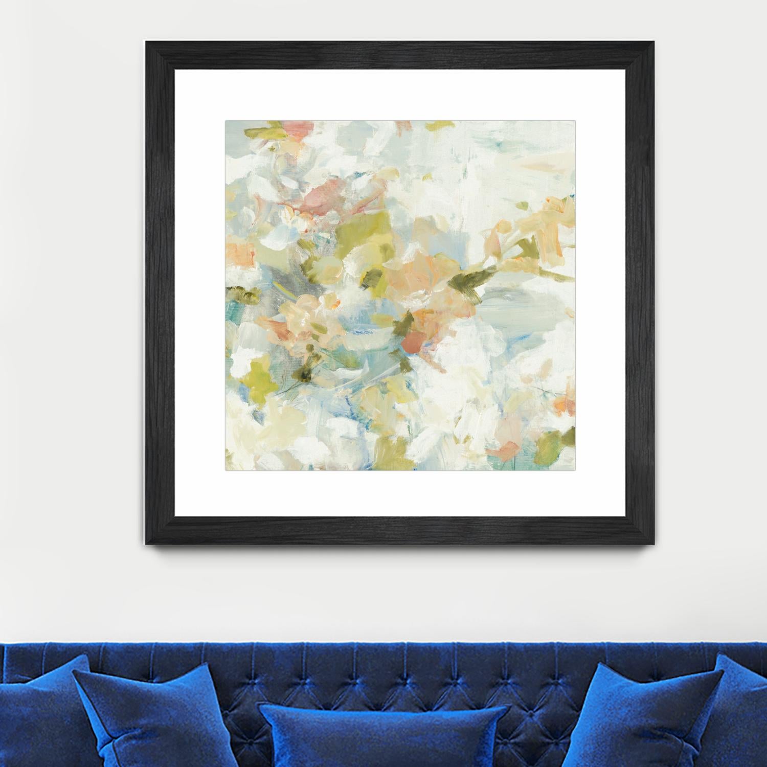 Rhythm & Flow V1 by Lisa Ridgers on GIANT ART - greens geometric shapes