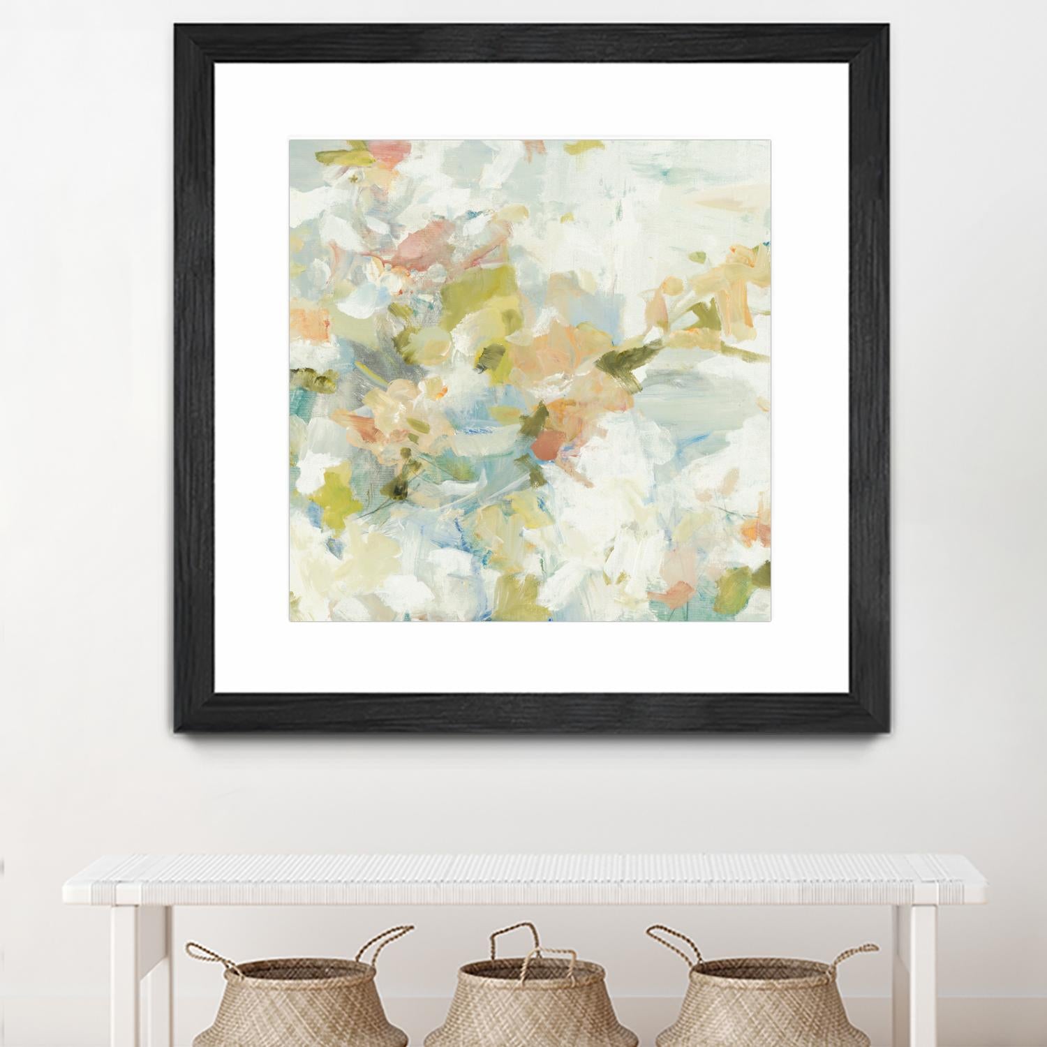 Rhythm & Flow V1 by Lisa Ridgers on GIANT ART - greens geometric shapes