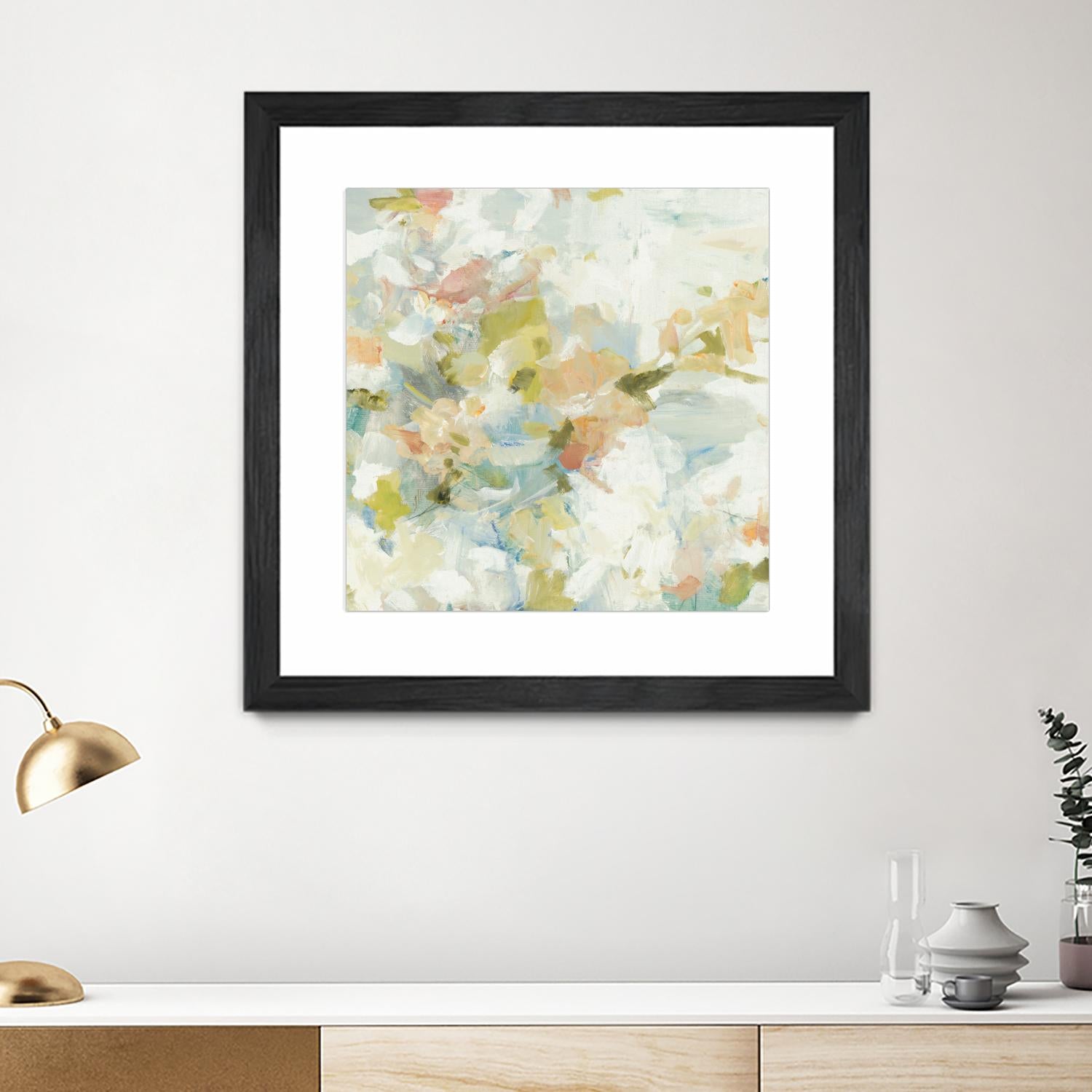 Rhythm & Flow V1 by Lisa Ridgers on GIANT ART - greens geometric shapes