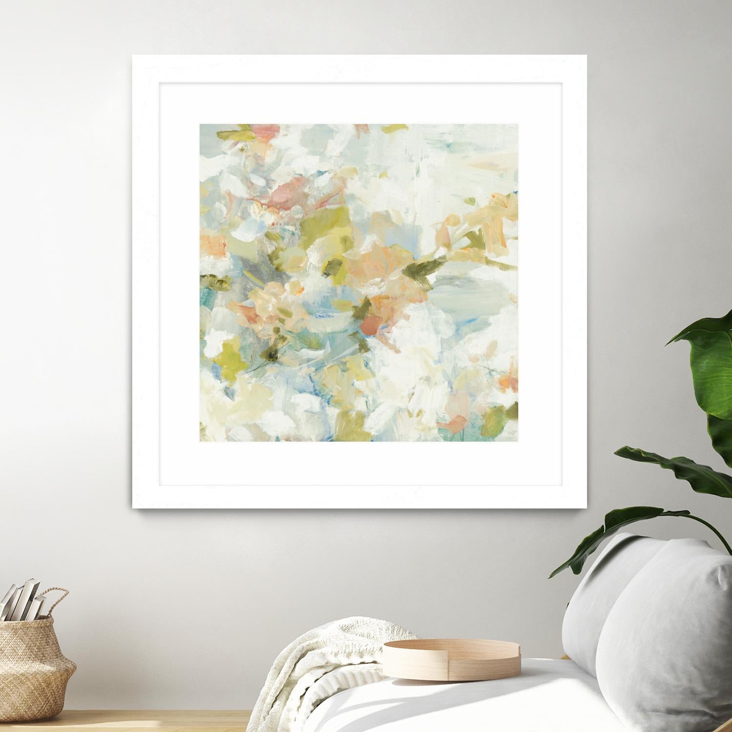 Rhythm & Flow V1 by Lisa Ridgers on GIANT ART - greens geometric shapes