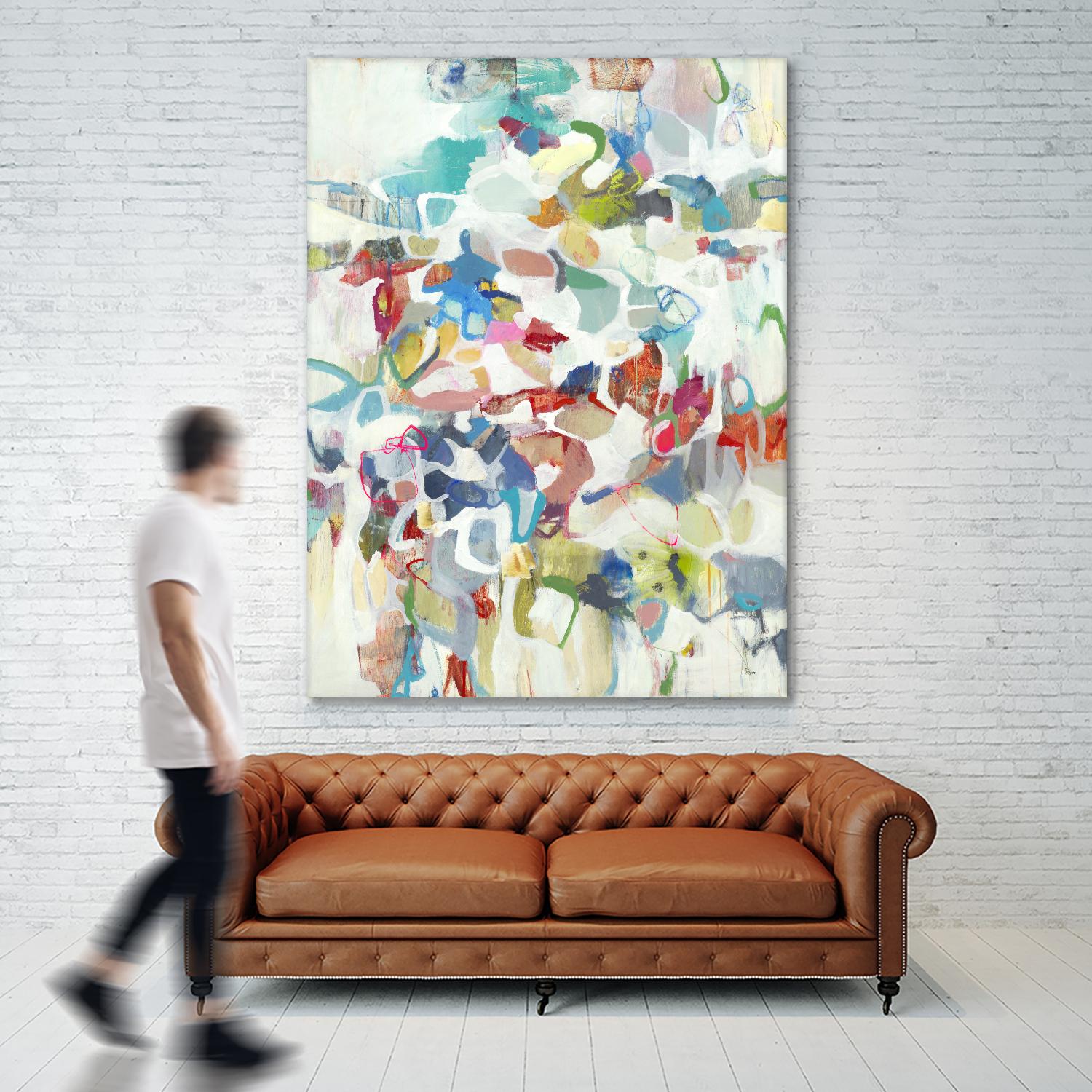 Now & Then I V3 by Lisa Ridgers on GIANT ART - whites & creams abstract