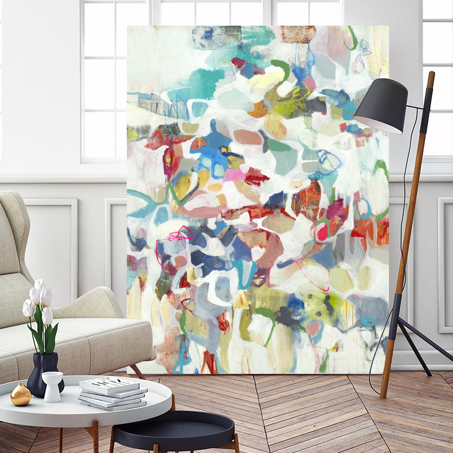 Now & Then I V3 by Lisa Ridgers on GIANT ART - whites & creams abstract