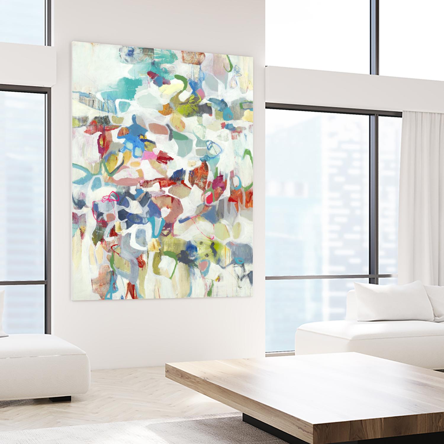 Now & Then I V3 by Lisa Ridgers on GIANT ART - whites & creams abstract