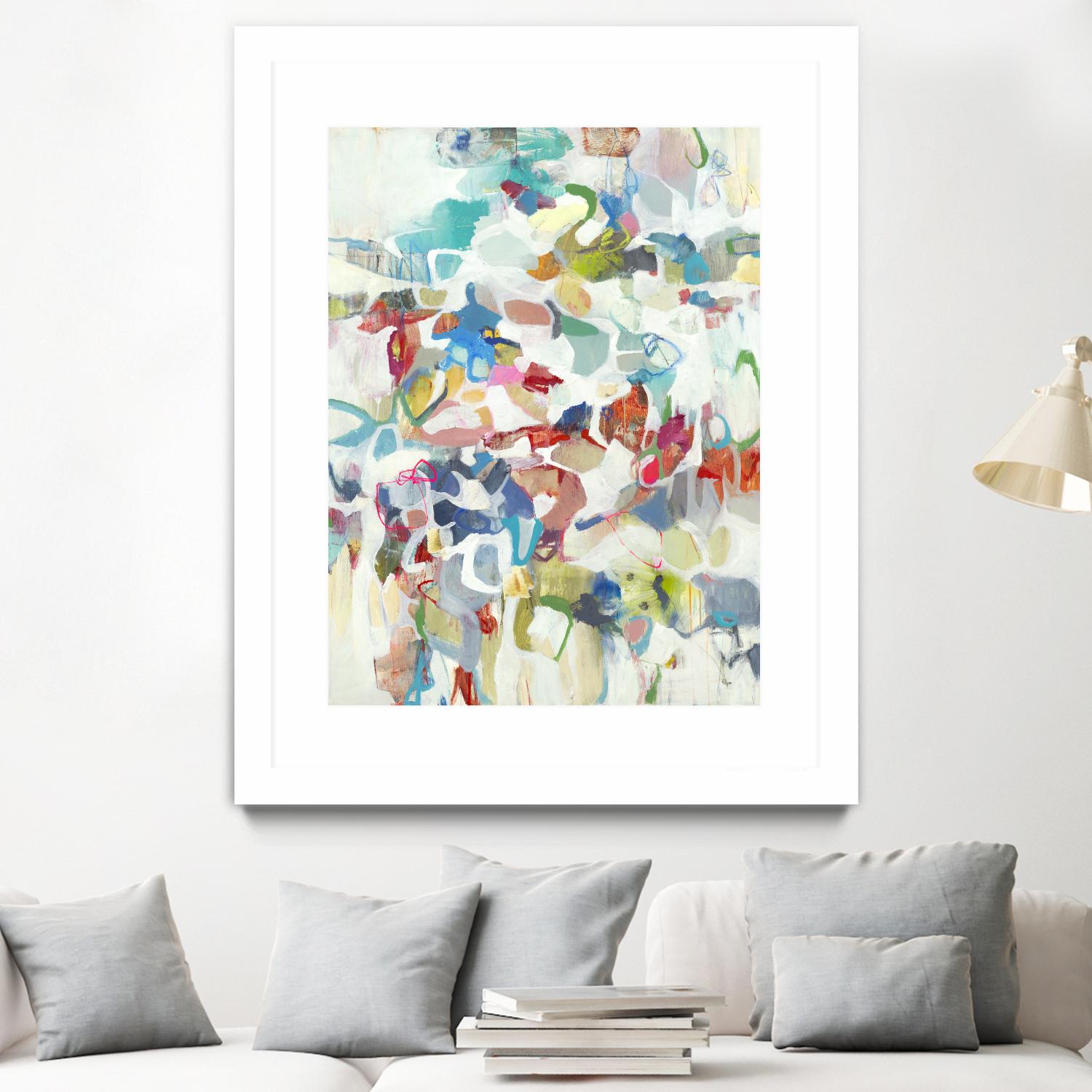 Now & Then I V3 by Lisa Ridgers on GIANT ART - whites & creams abstract