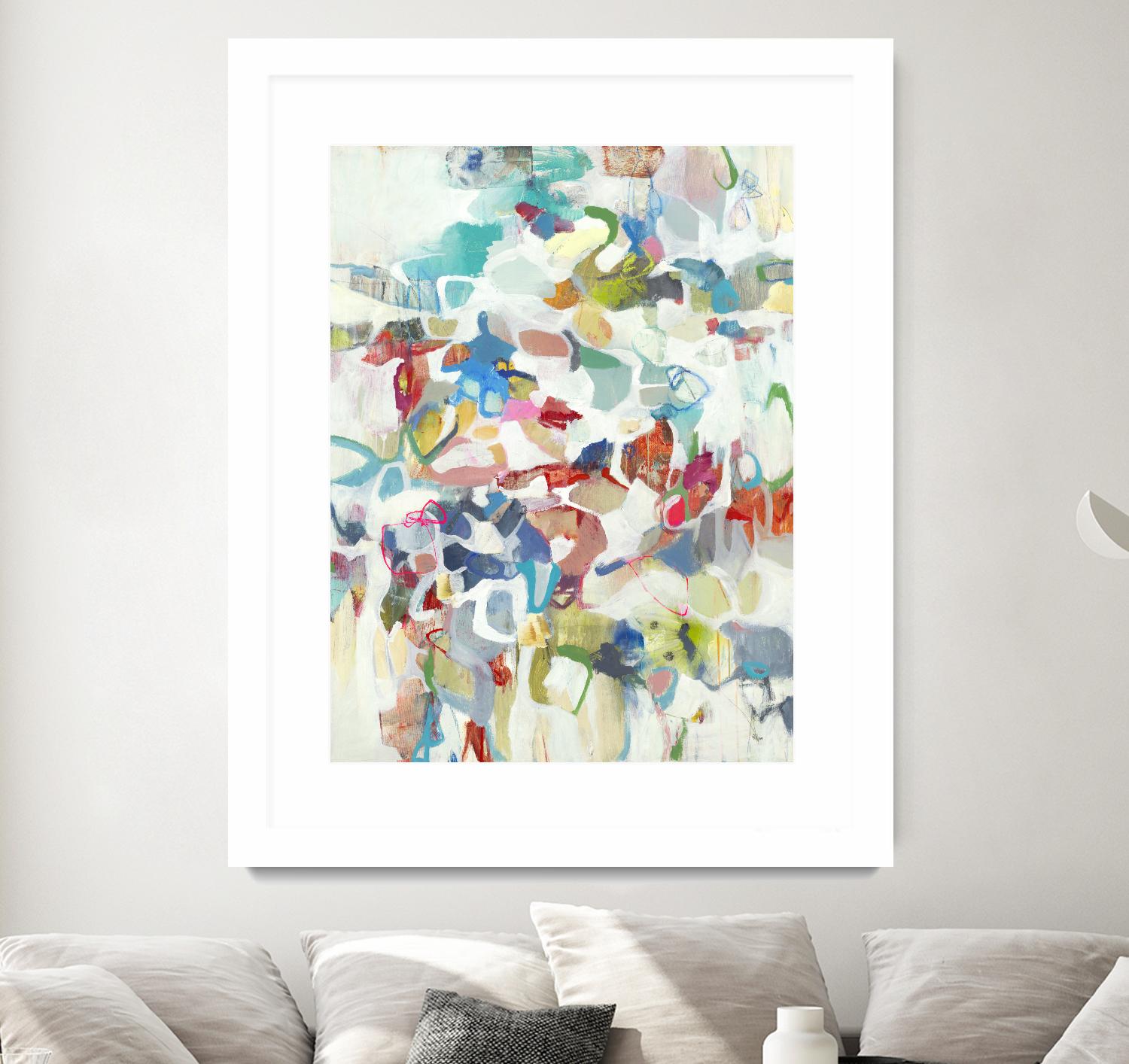 Now & Then I V3 by Lisa Ridgers on GIANT ART - whites & creams abstract