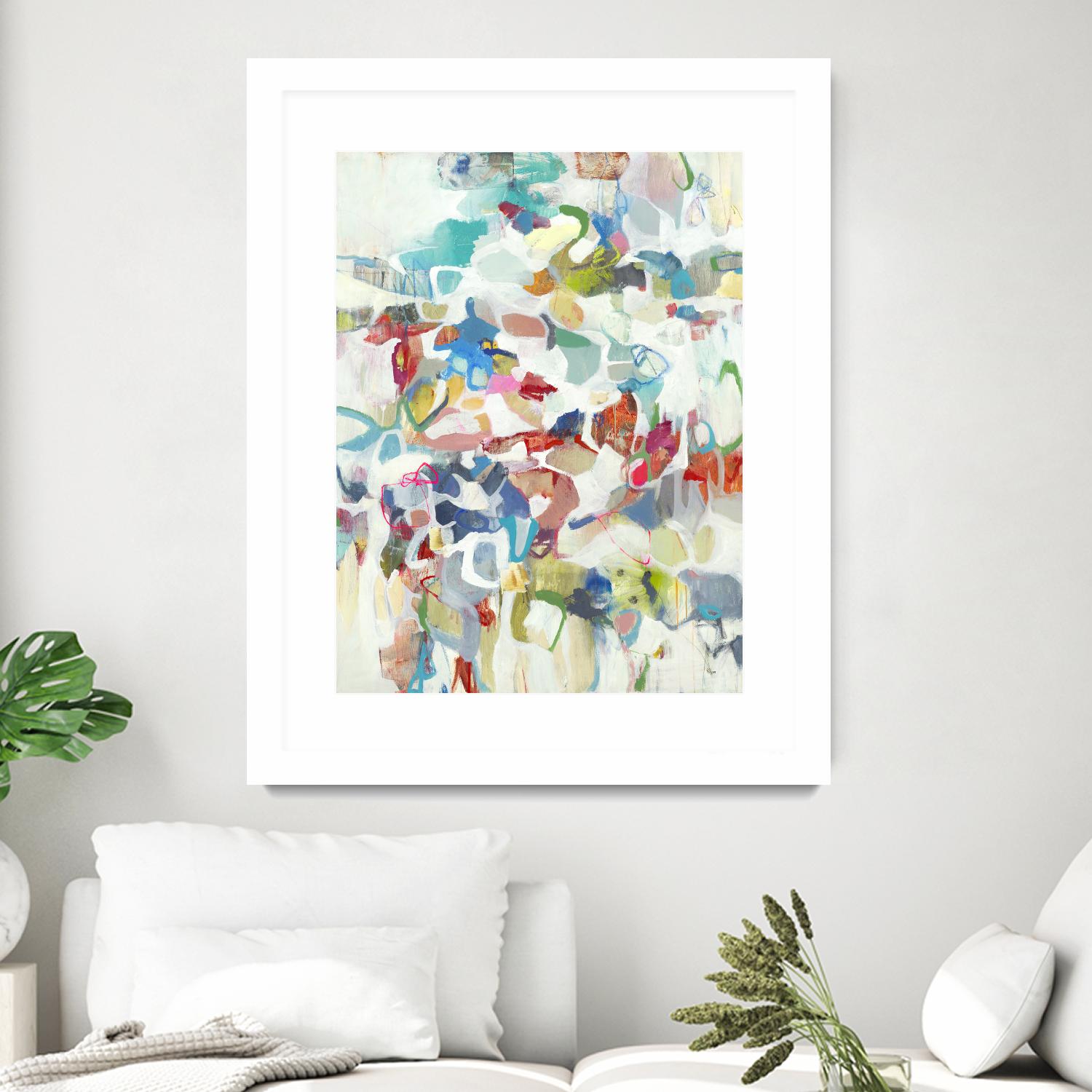 Now & Then I V3 by Lisa Ridgers on GIANT ART - whites & creams abstract