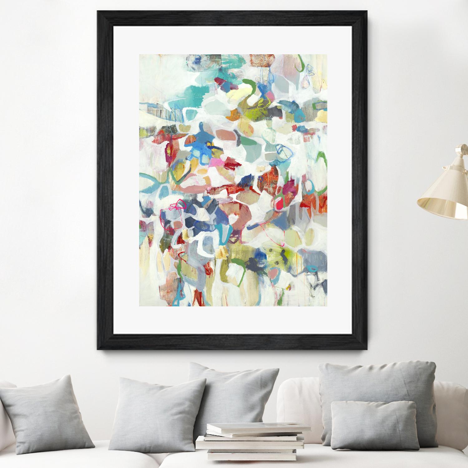 Now & Then I V3 by Lisa Ridgers on GIANT ART - whites & creams abstract