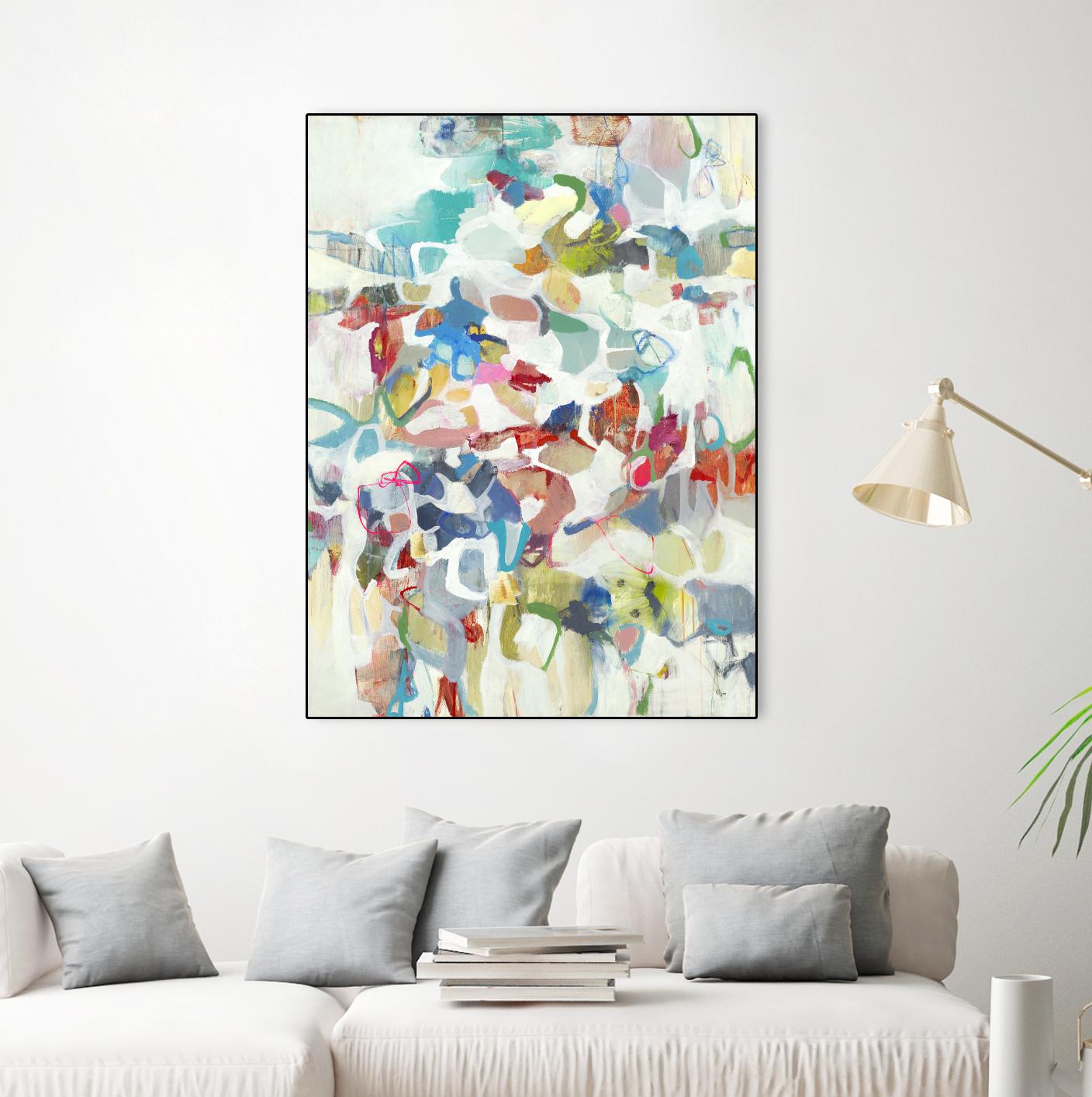 Now & Then I V3 by Lisa Ridgers on GIANT ART - whites & creams abstract