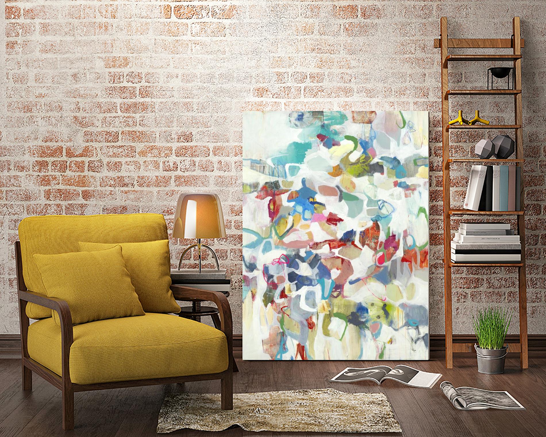 Now & Then I V3 by Lisa Ridgers on GIANT ART - whites & creams abstract