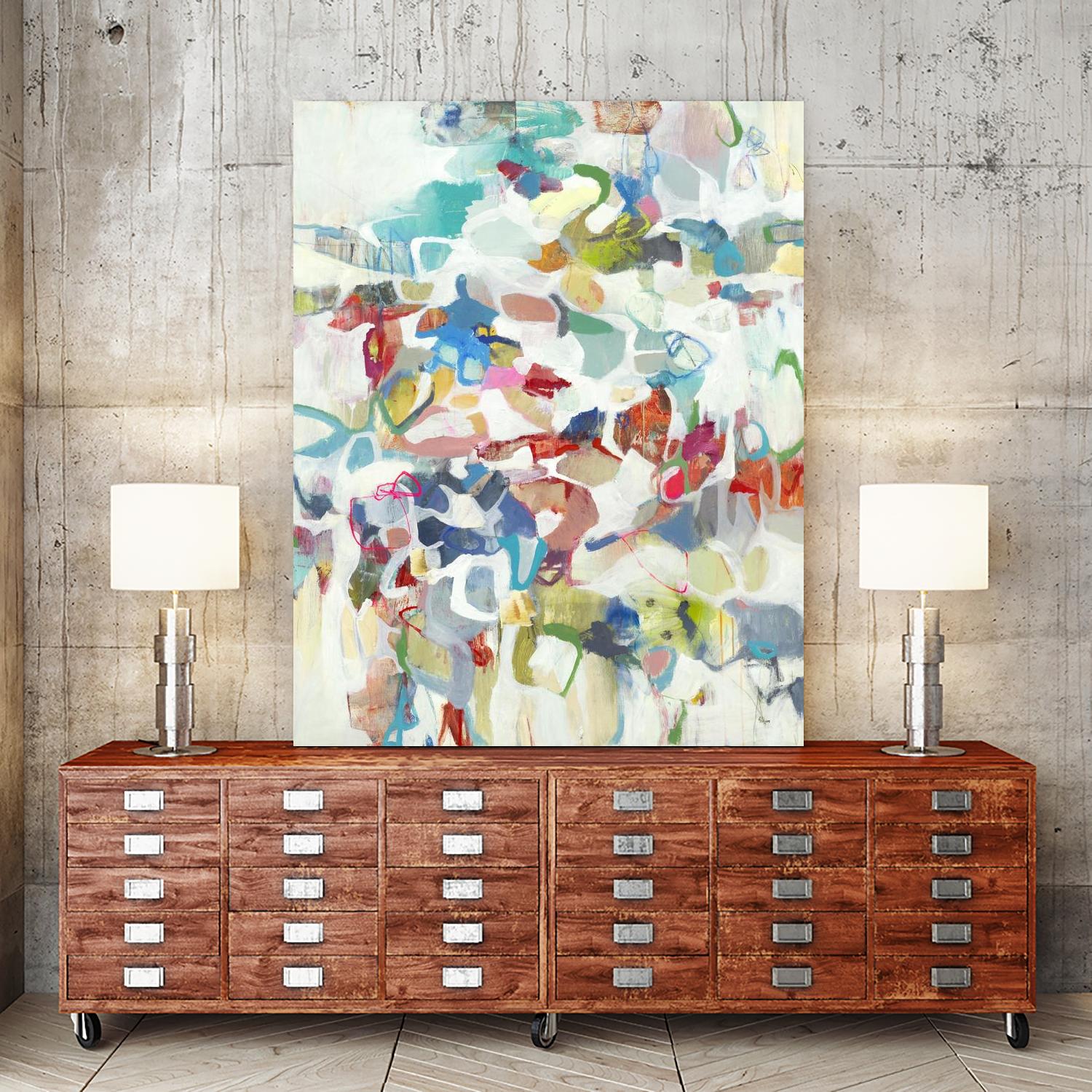 Now & Then I V3 by Lisa Ridgers on GIANT ART - whites & creams abstract