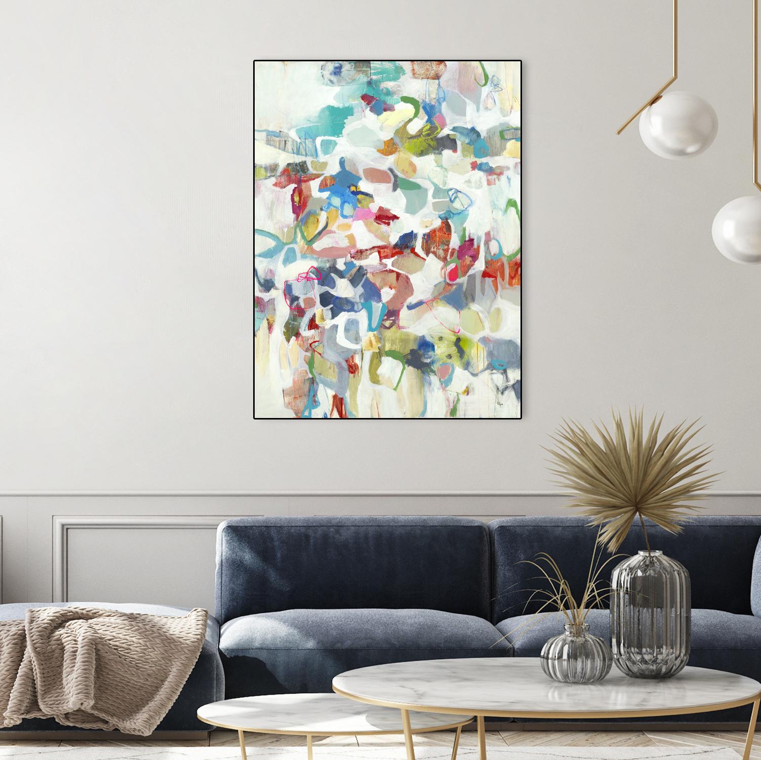 Now & Then I V3 by Lisa Ridgers on GIANT ART - whites & creams abstract