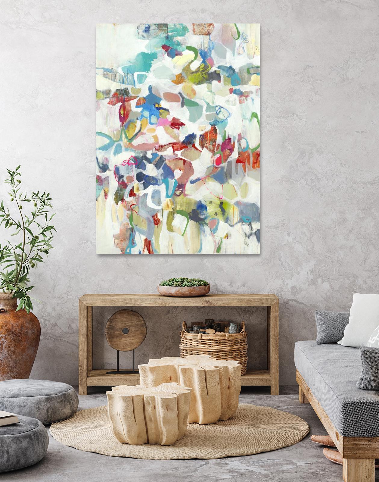 Now & Then I V3 by Lisa Ridgers on GIANT ART - whites & creams abstract