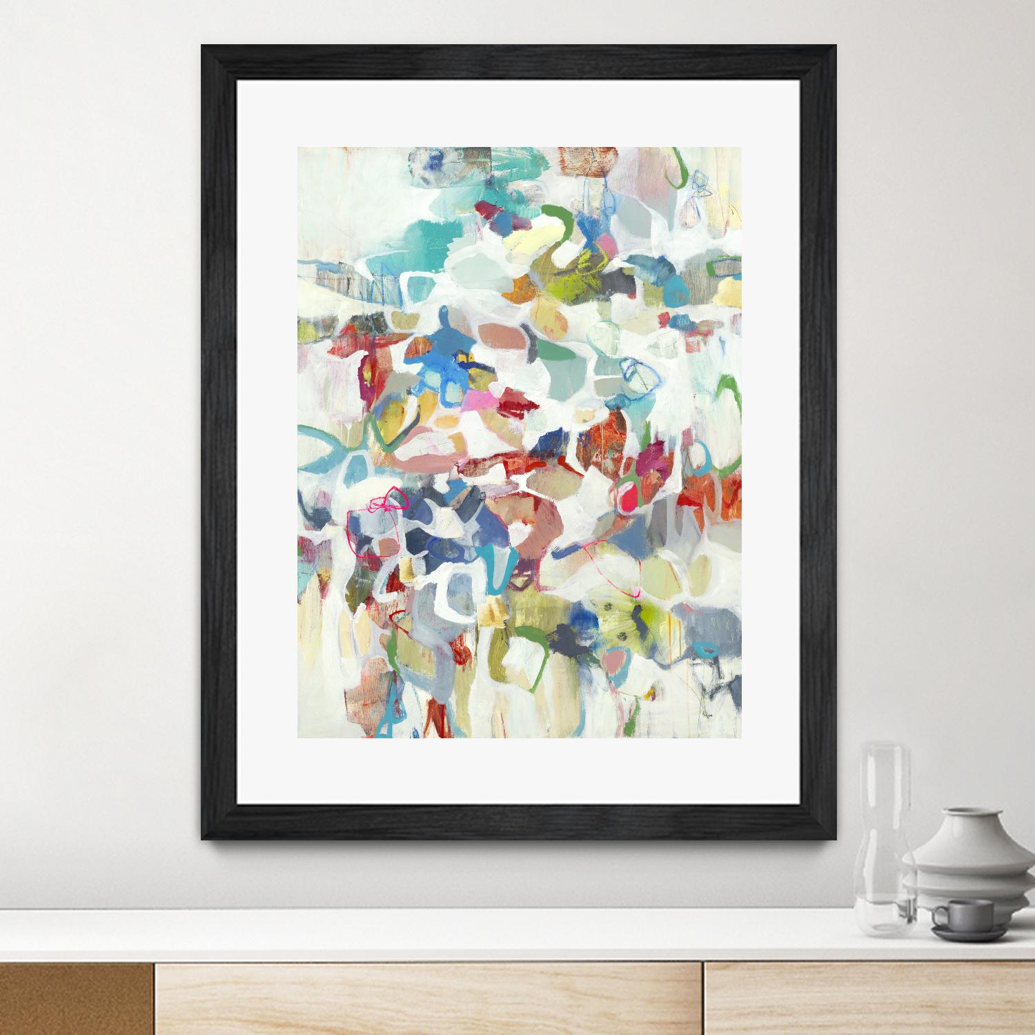 Now & Then I V3 by Lisa Ridgers on GIANT ART - whites & creams abstract
