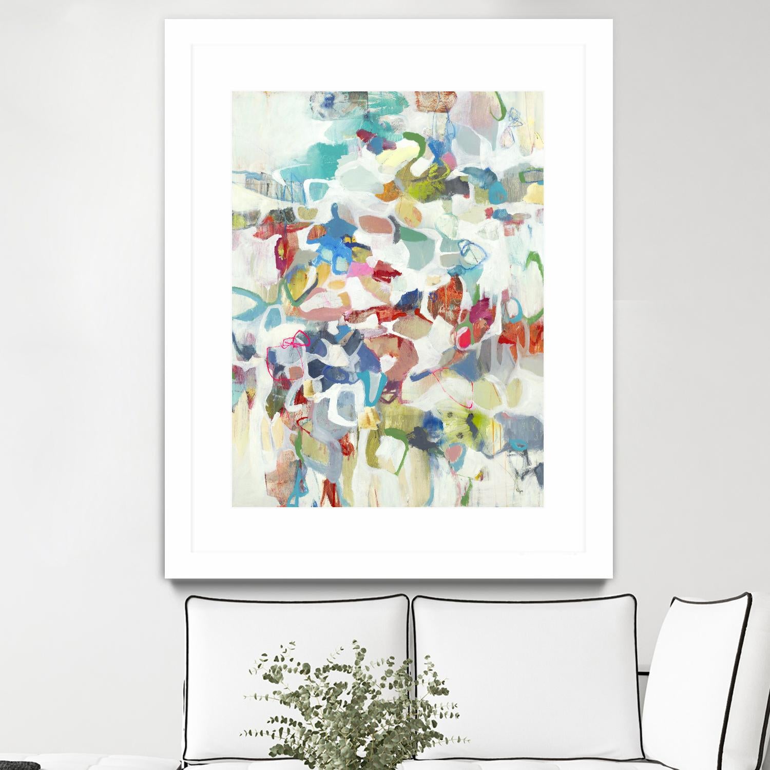 Now & Then I V3 by Lisa Ridgers on GIANT ART - whites & creams abstract