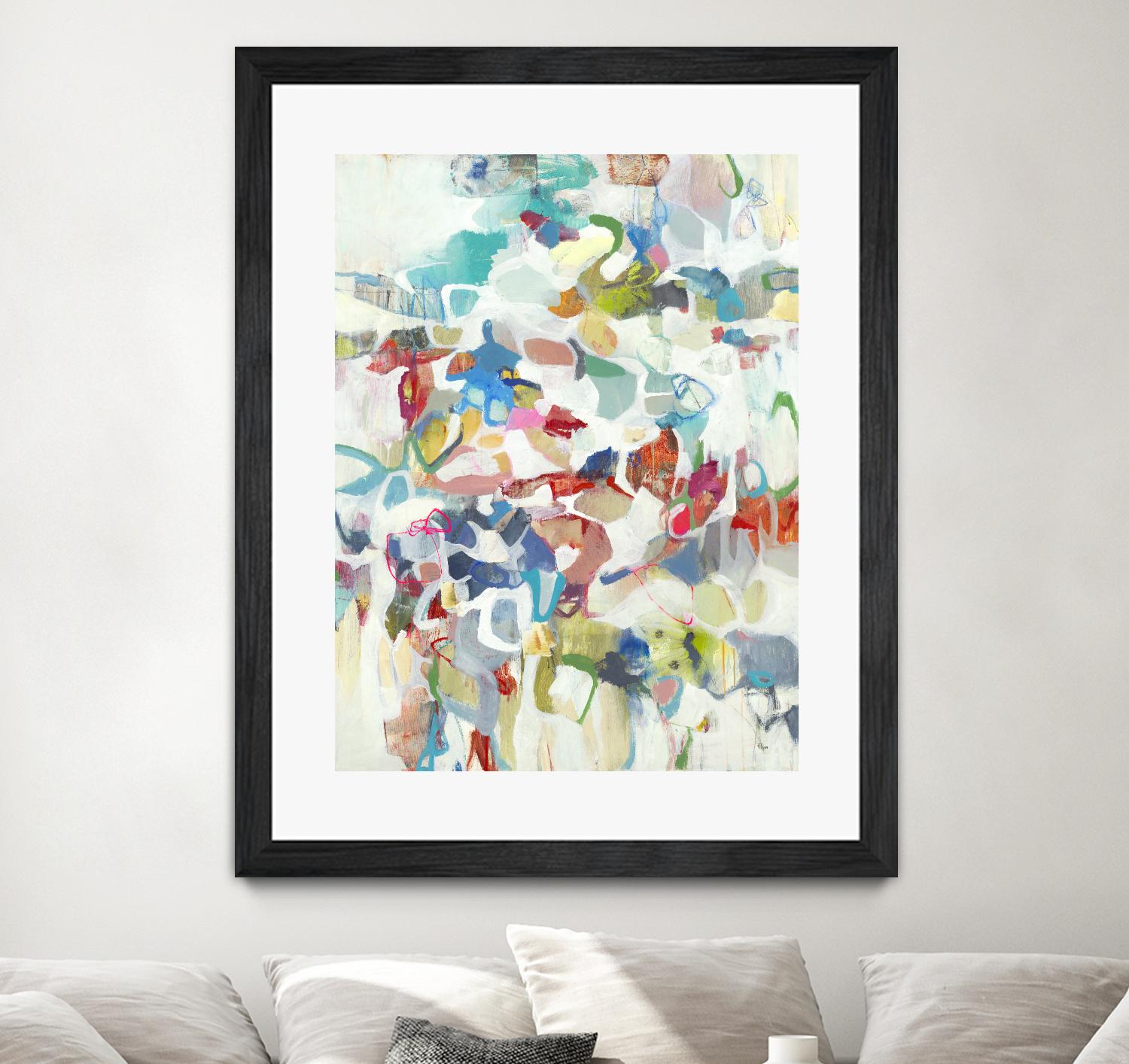 Now & Then I V3 by Lisa Ridgers on GIANT ART - whites & creams abstract