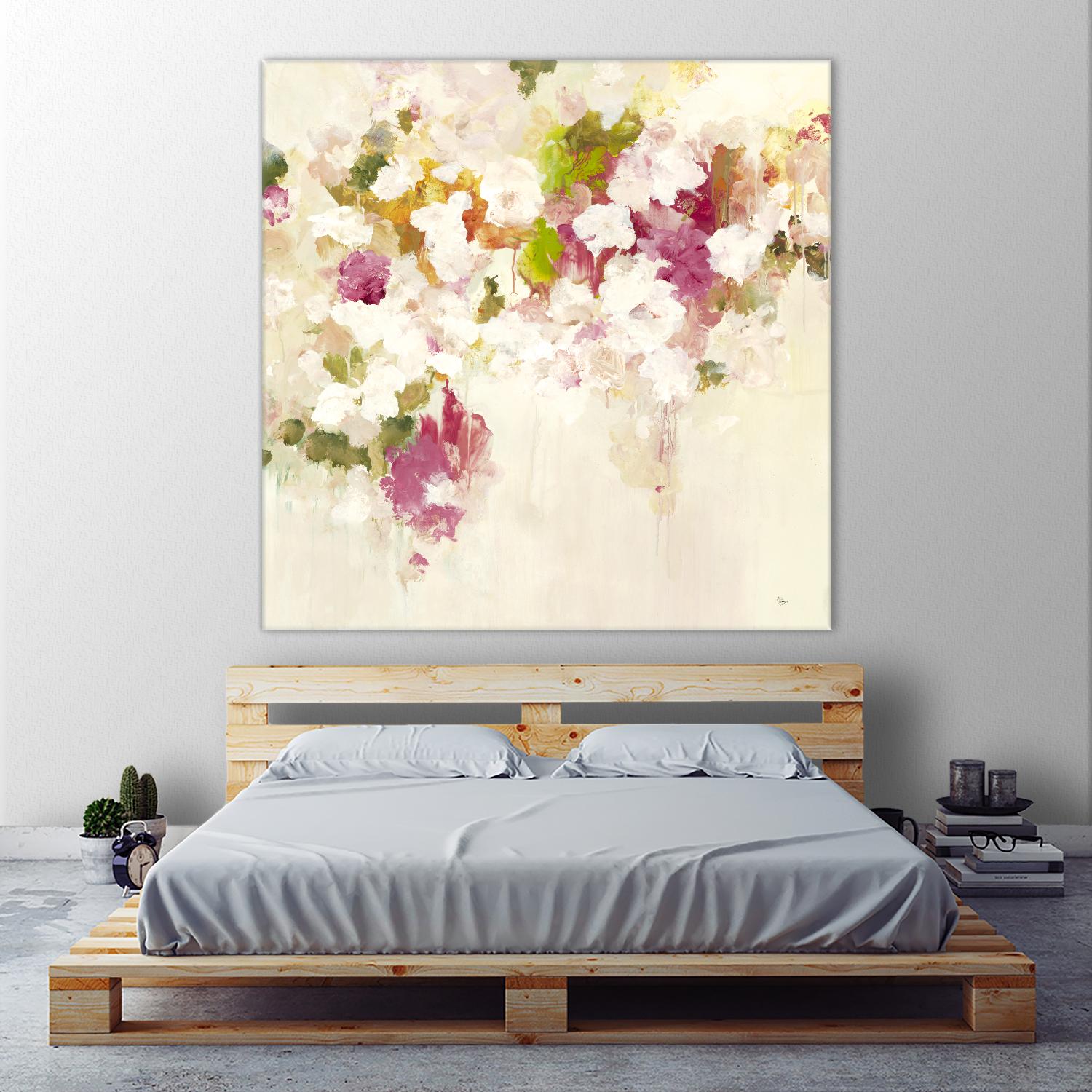 Floral Blush V2 by Lisa Ridgers on GIANT ART - whites & creams abstracted florals