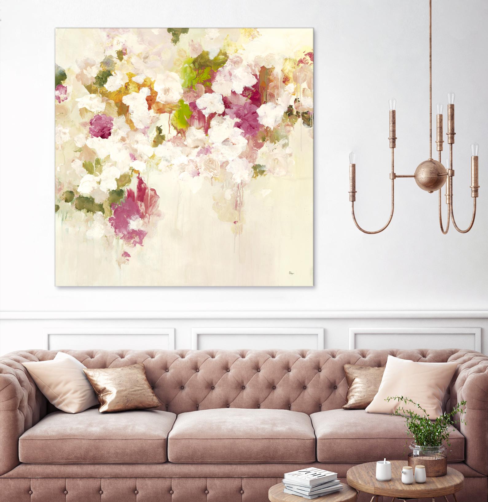 Floral Blush V2 by Lisa Ridgers on GIANT ART - whites & creams abstracted florals