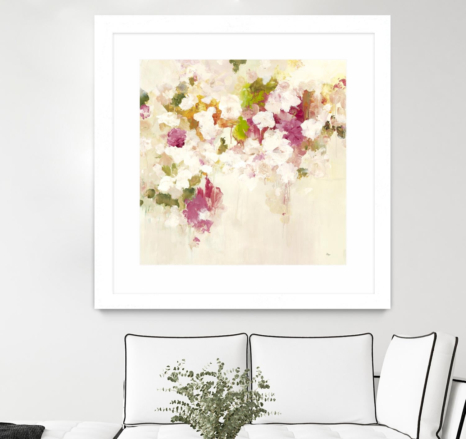 Floral Blush V2 by Lisa Ridgers on GIANT ART - whites & creams abstracted florals
