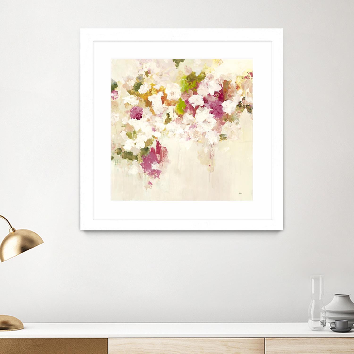 Floral Blush V2 by Lisa Ridgers on GIANT ART - whites & creams abstracted florals