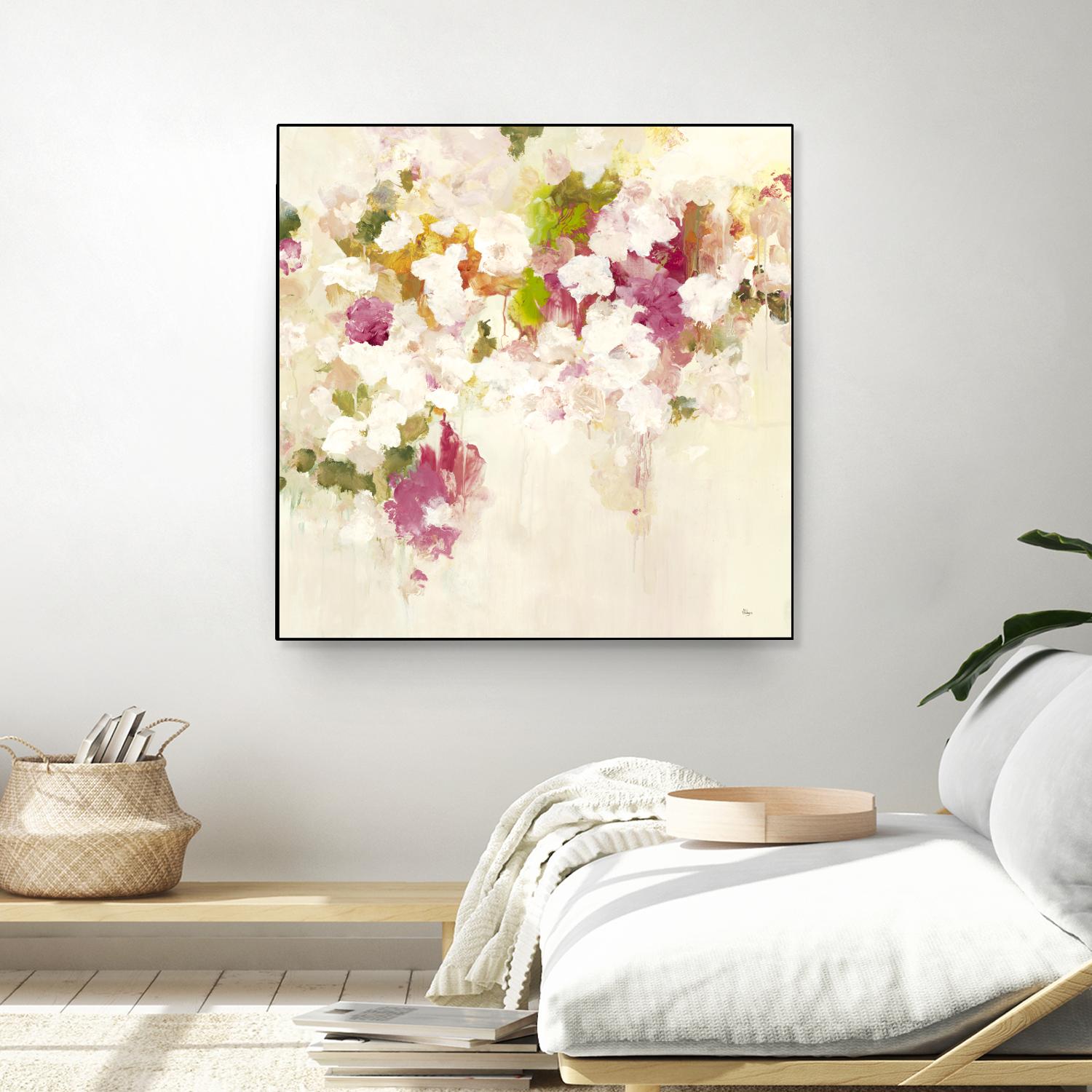 Floral Blush V2 by Lisa Ridgers on GIANT ART - whites & creams abstracted florals