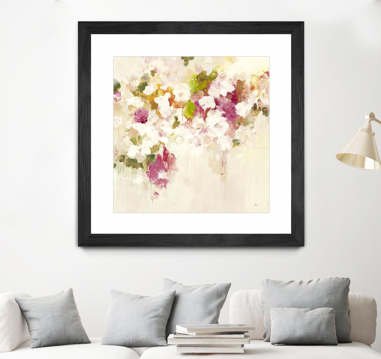 Floral Blush V2 by Lisa Ridgers on GIANT ART - whites & creams abstracted florals