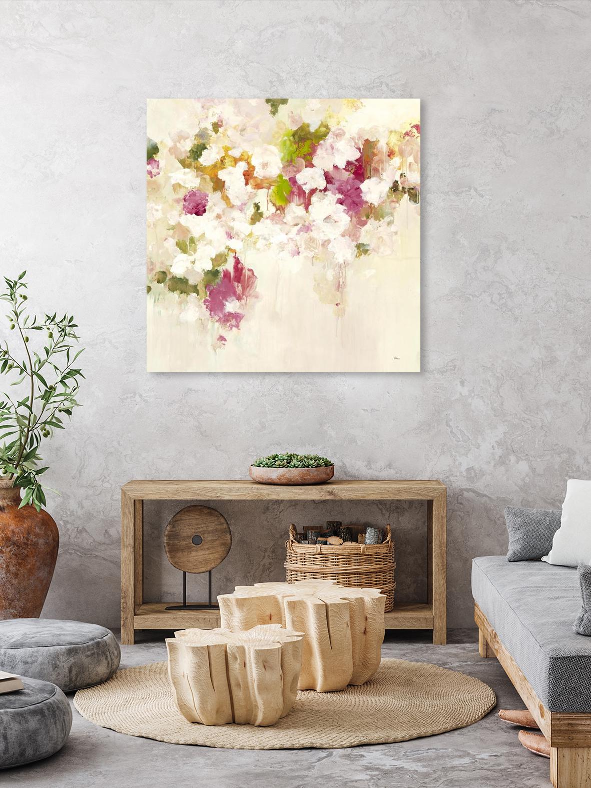 Floral Blush V2 by Lisa Ridgers on GIANT ART - whites & creams abstracted florals