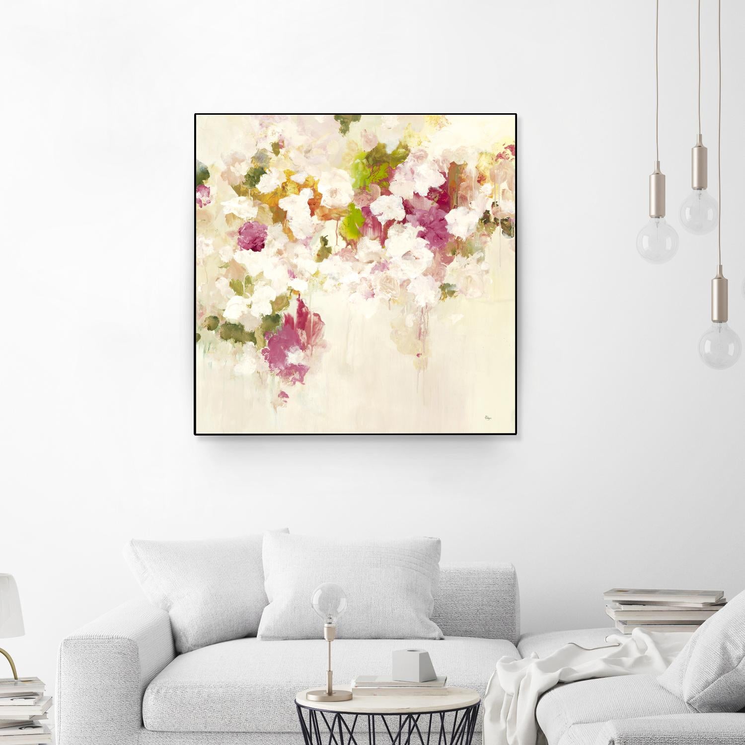 Floral Blush V2 by Lisa Ridgers on GIANT ART - whites & creams abstracted florals