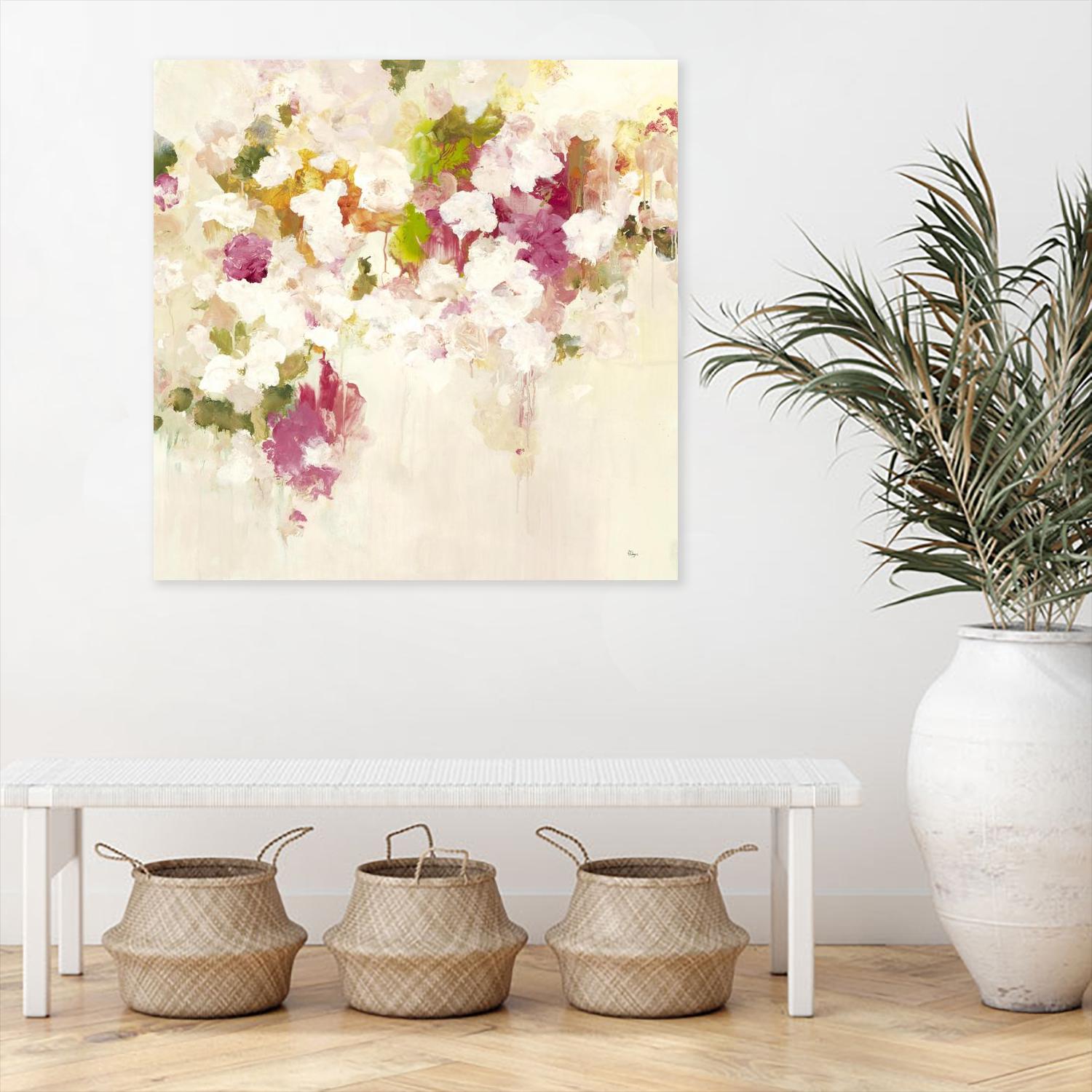 Floral Blush V2 by Lisa Ridgers on GIANT ART - whites & creams abstracted florals